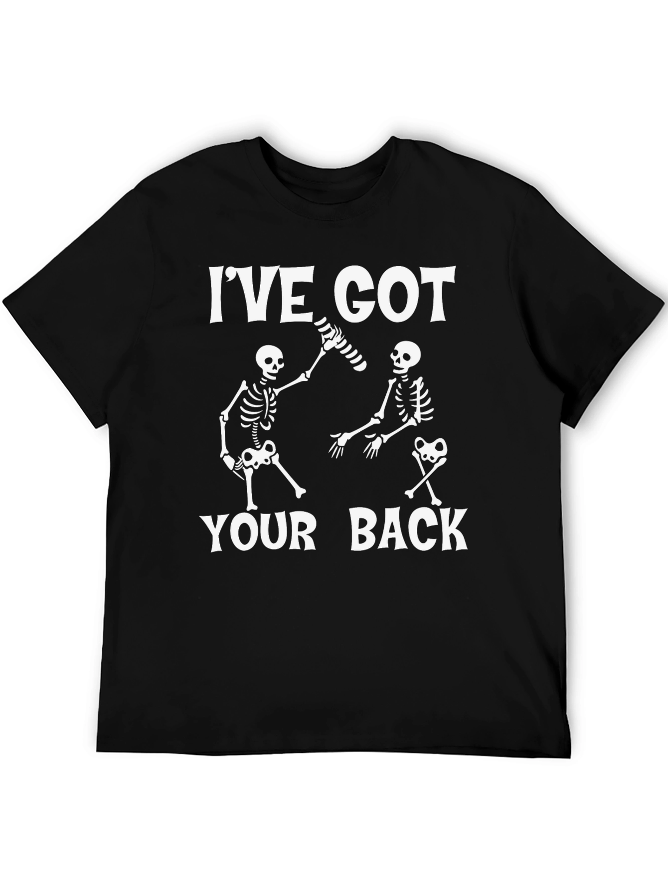 Black I've Got Your Back Skeleton T-Shirt view 5