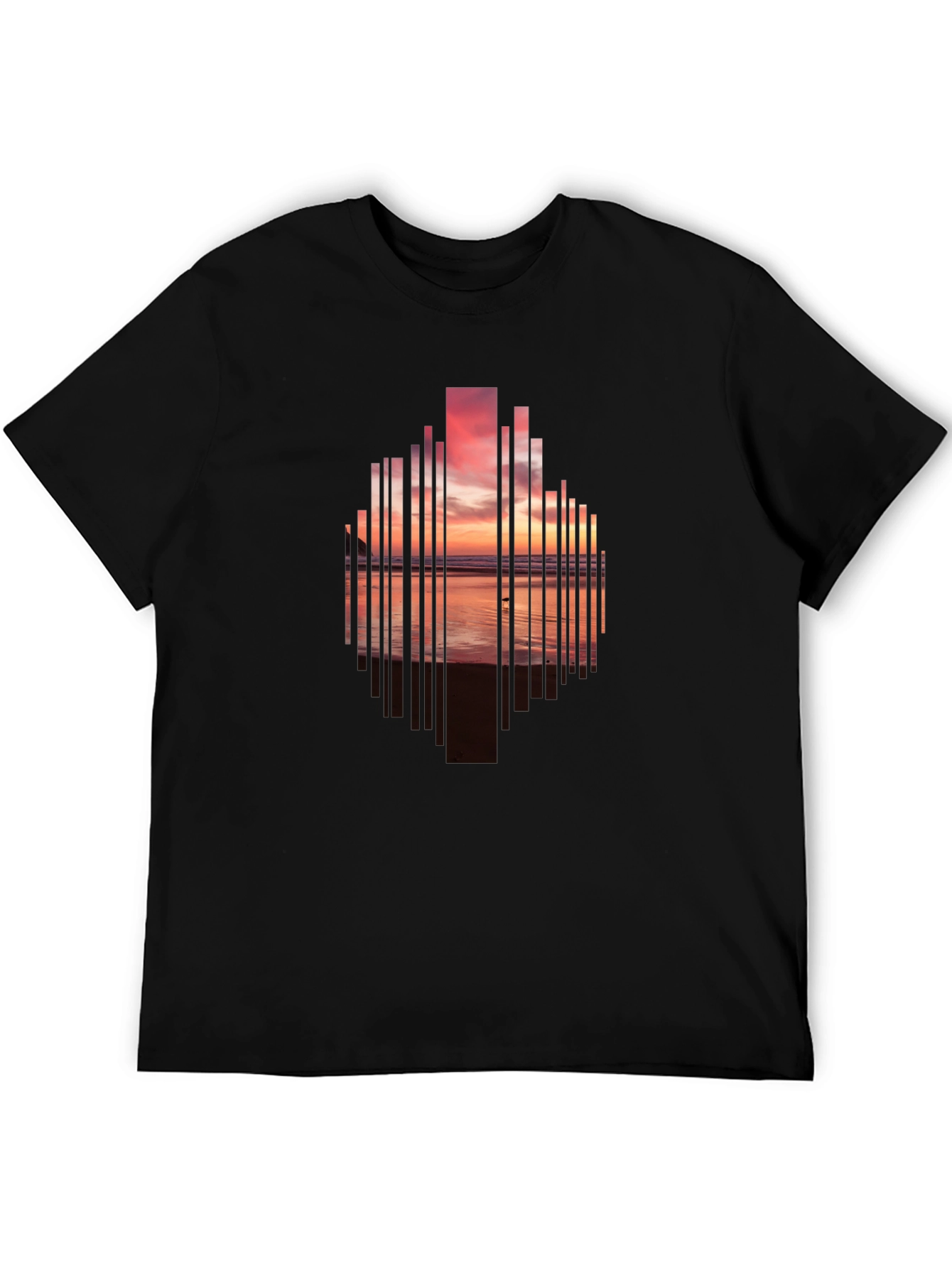 Black Sunset Cityscape Graphic Tee - Modern Style view 5