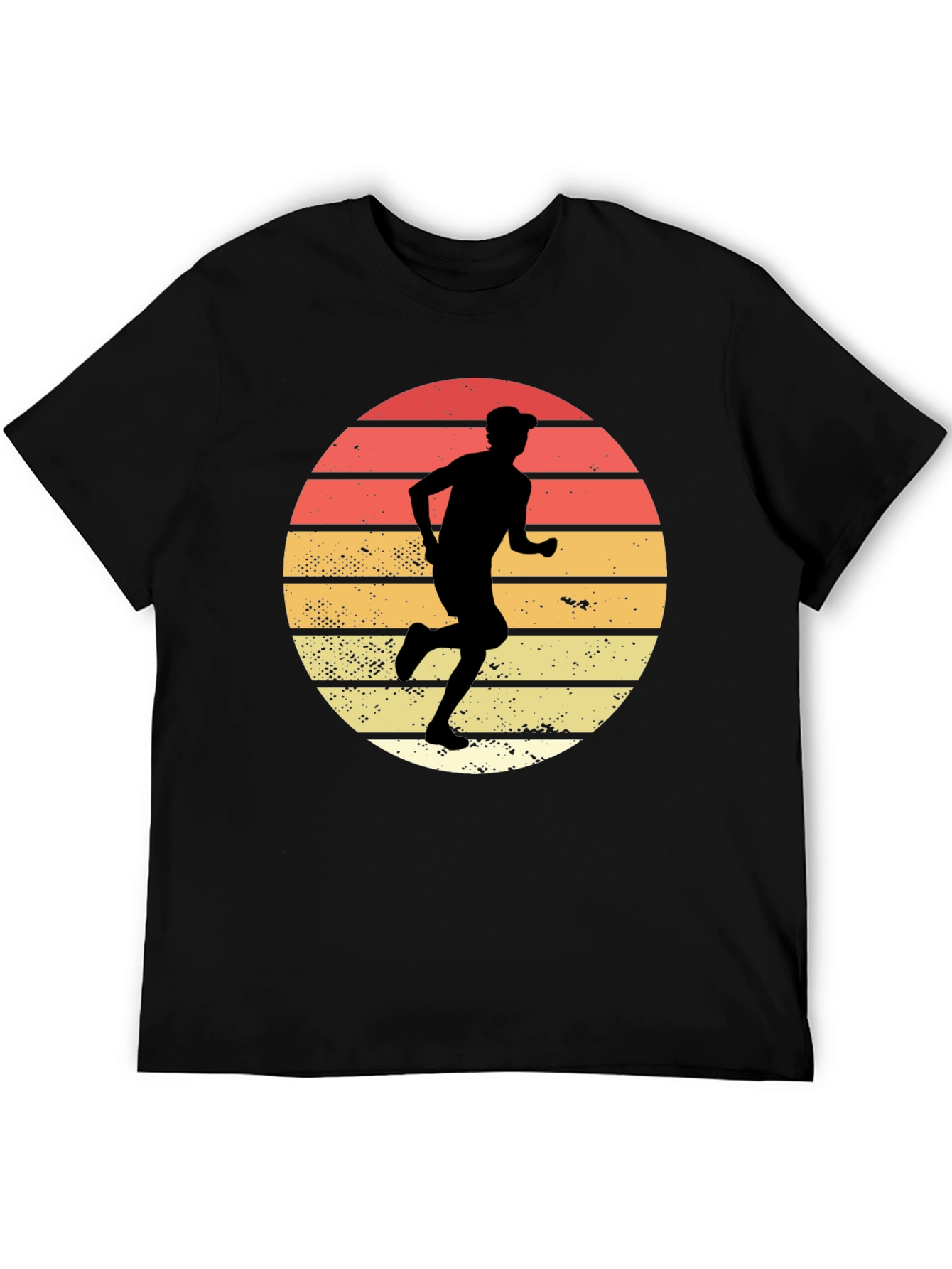 Black Retro Runner Graphic T-Shirt view 5