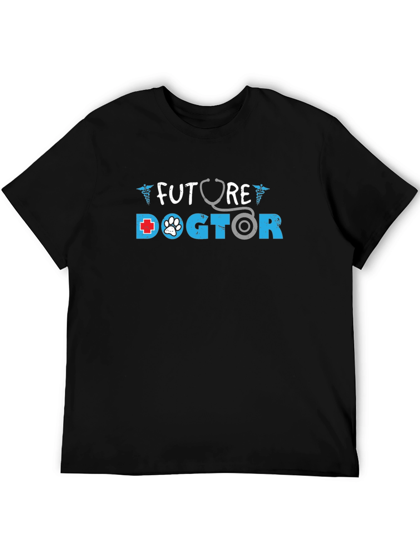 Black Future Doctor T-Shirt: Veterinary Student Tee view 5