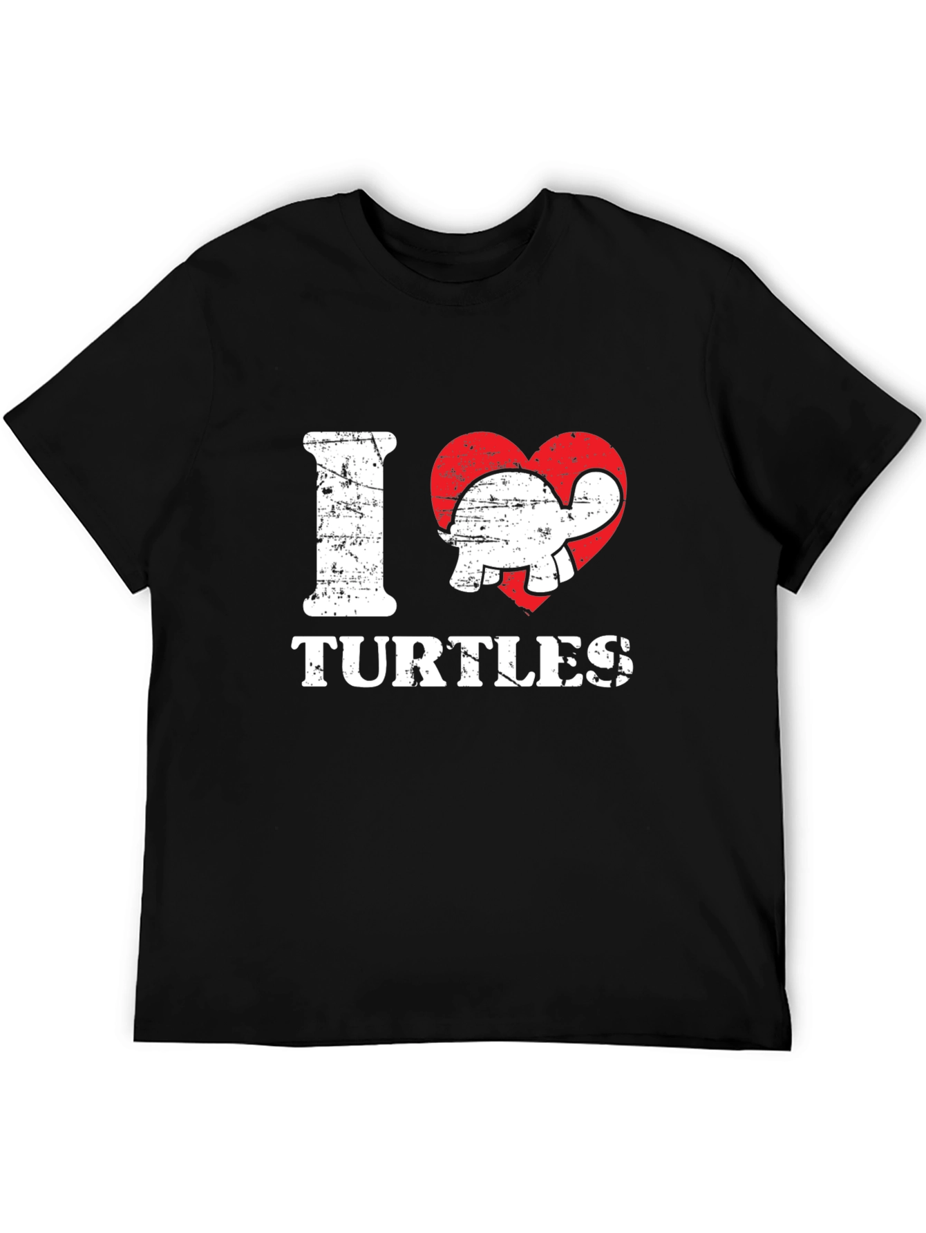 Black I Heart Turtles Graphic T-Shirt view 5