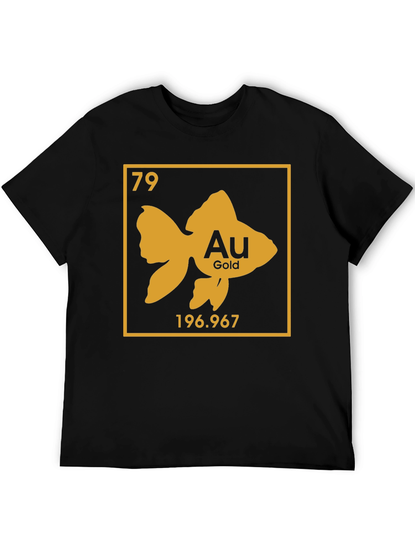 Black Goldfish Element Funny Graphic T-Shirt view 5