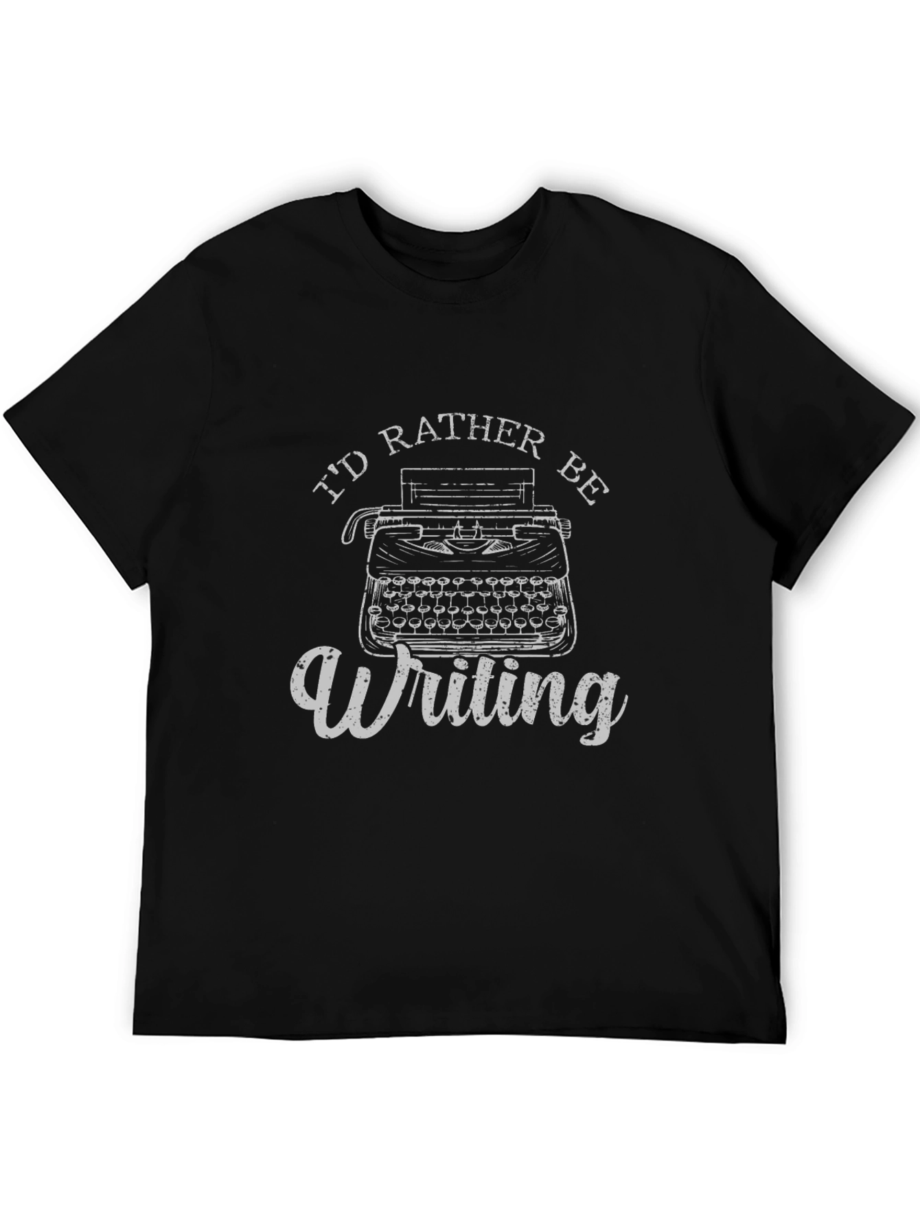 Black I'd Rather Be Writing Graphic Tee view 5