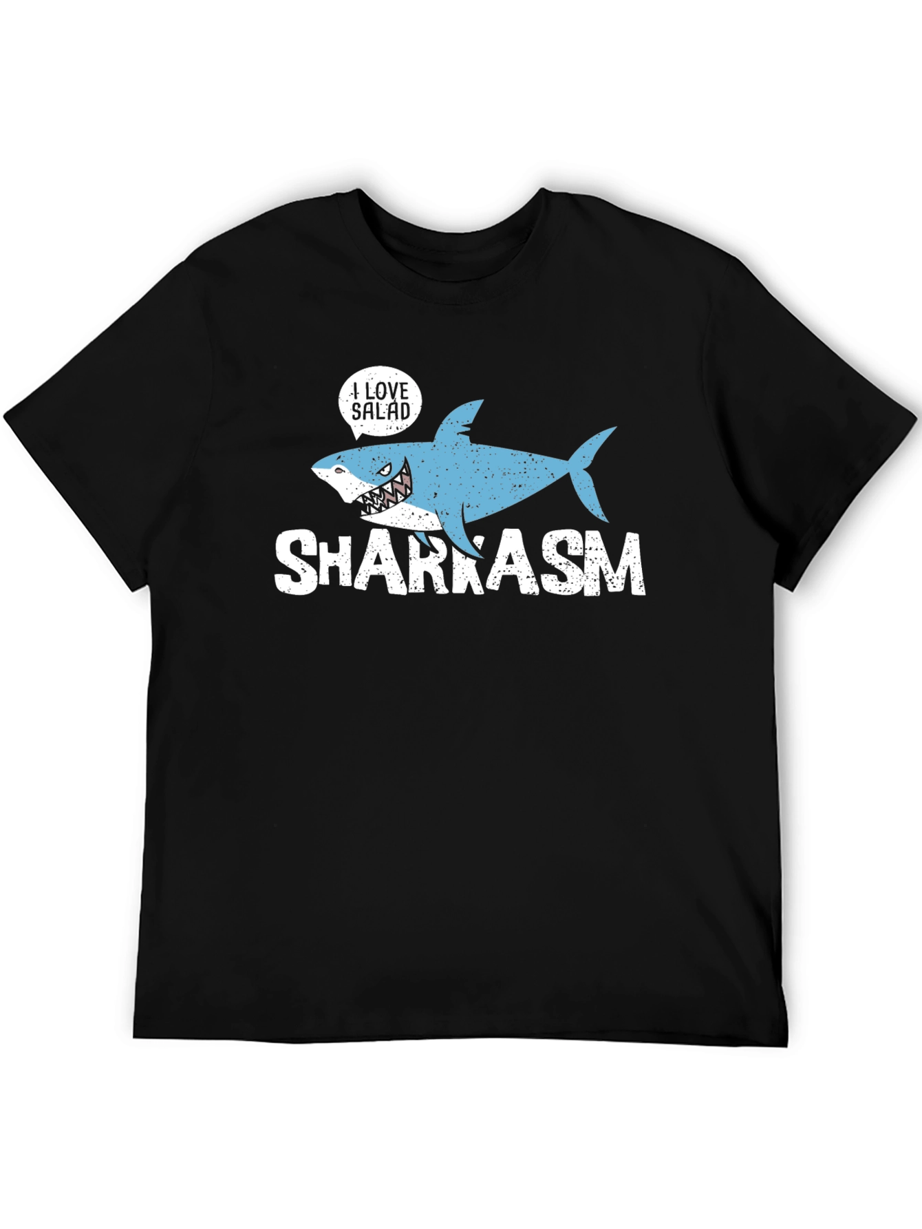 Black Sharkasm I Love Salad Graphic T-Shirt view 5