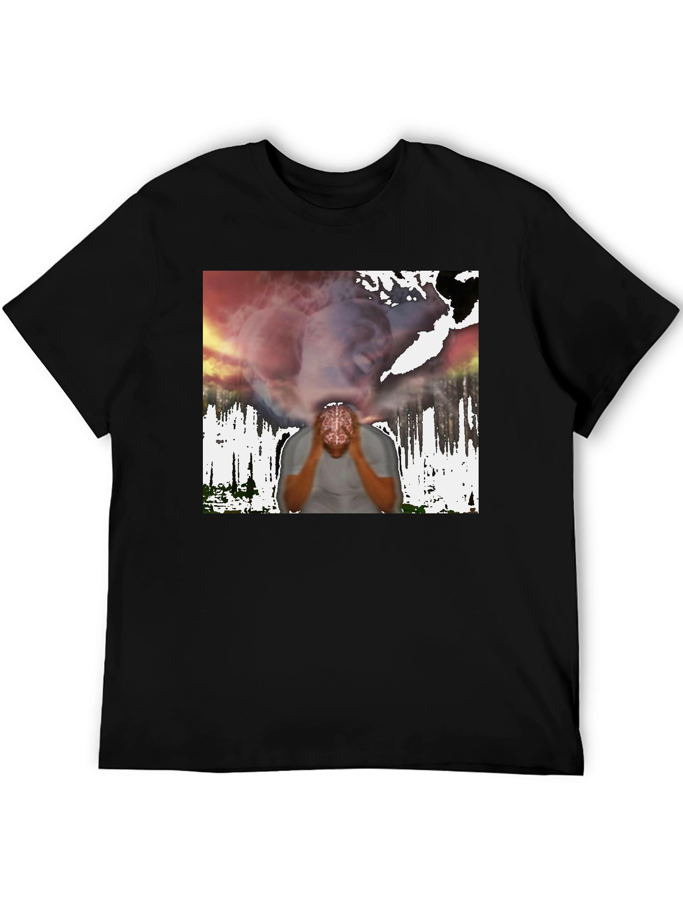 Black Brainstorm T-Shirt: Mind Over Matter Graphic Tee view 5