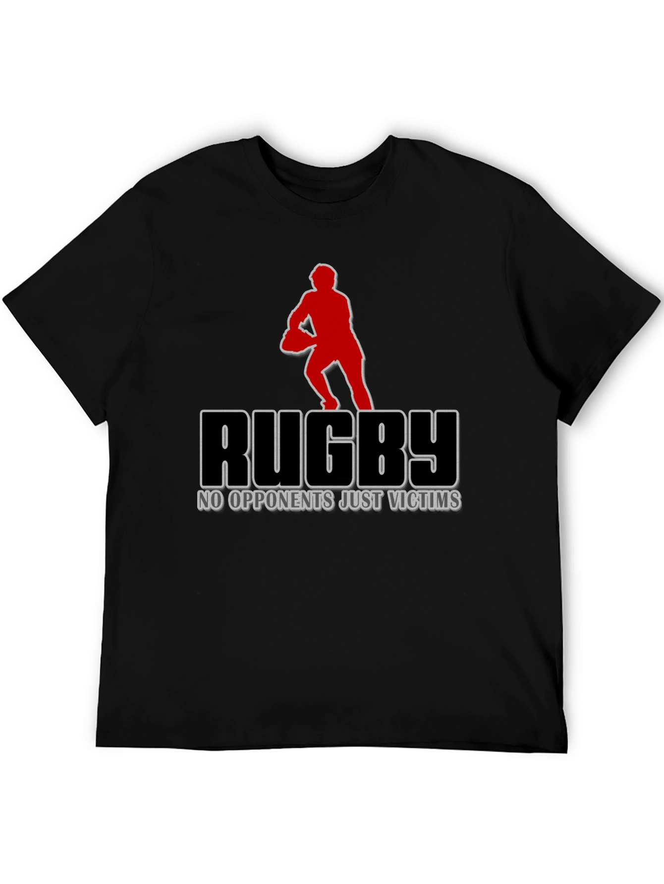 Black Rugby 'No Opponents, Just Victims' Graphic T-Shirt view 5
