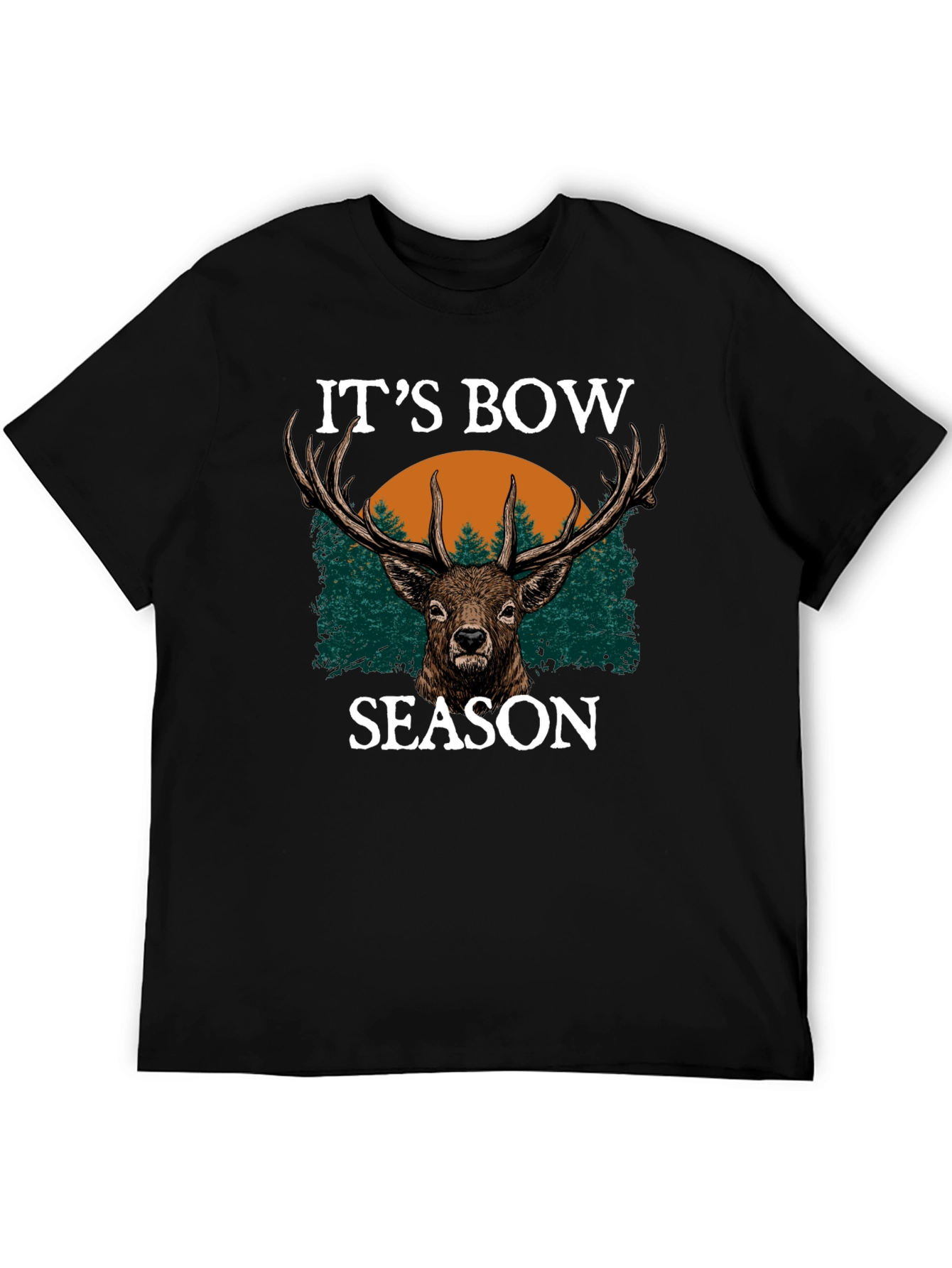 Black It's Bow Season Deer Graphic Tee view 5
