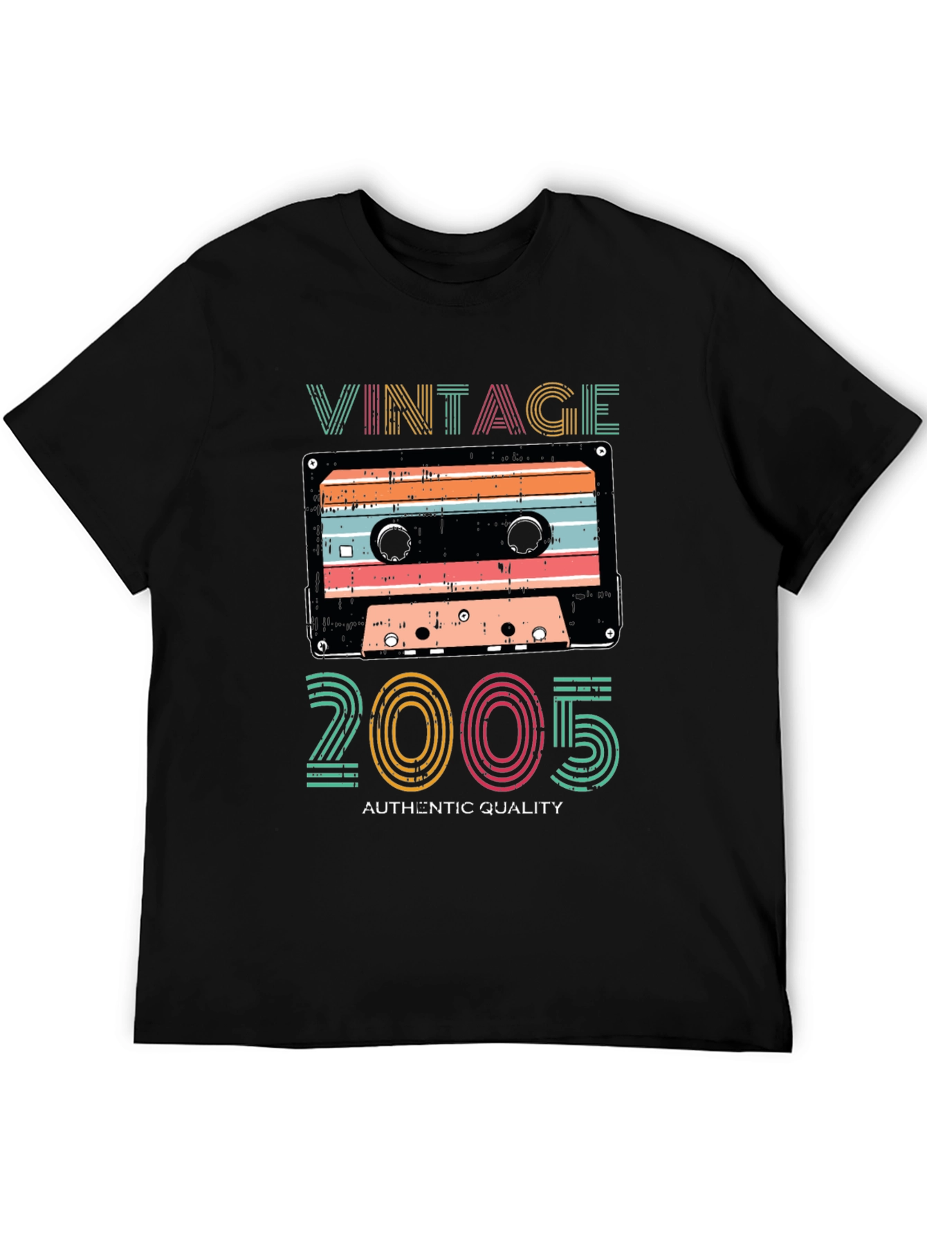Black Vintage 2005 Cassette Tape T-Shirt view 5