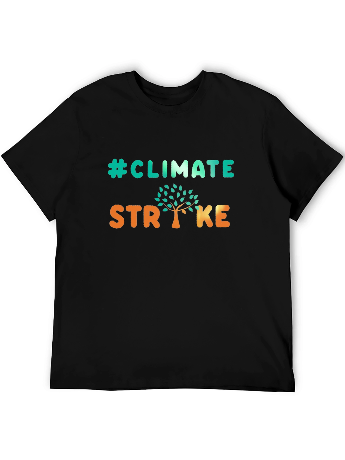 Black Climate Strike T-Shirt - Environmental Awareness view 5