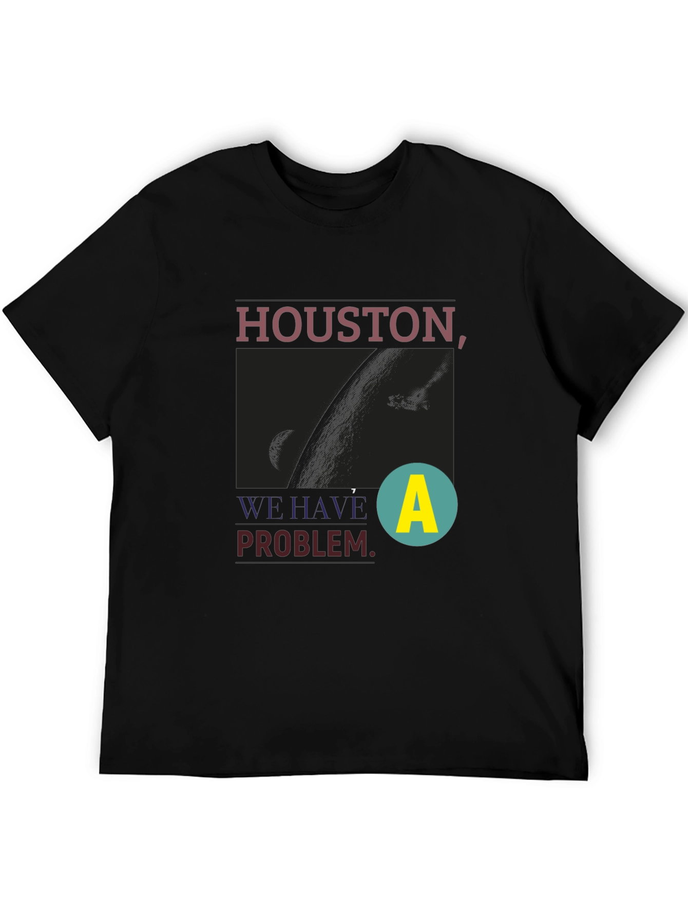 Black Houston We Have a Problem Graphic Tee view 5