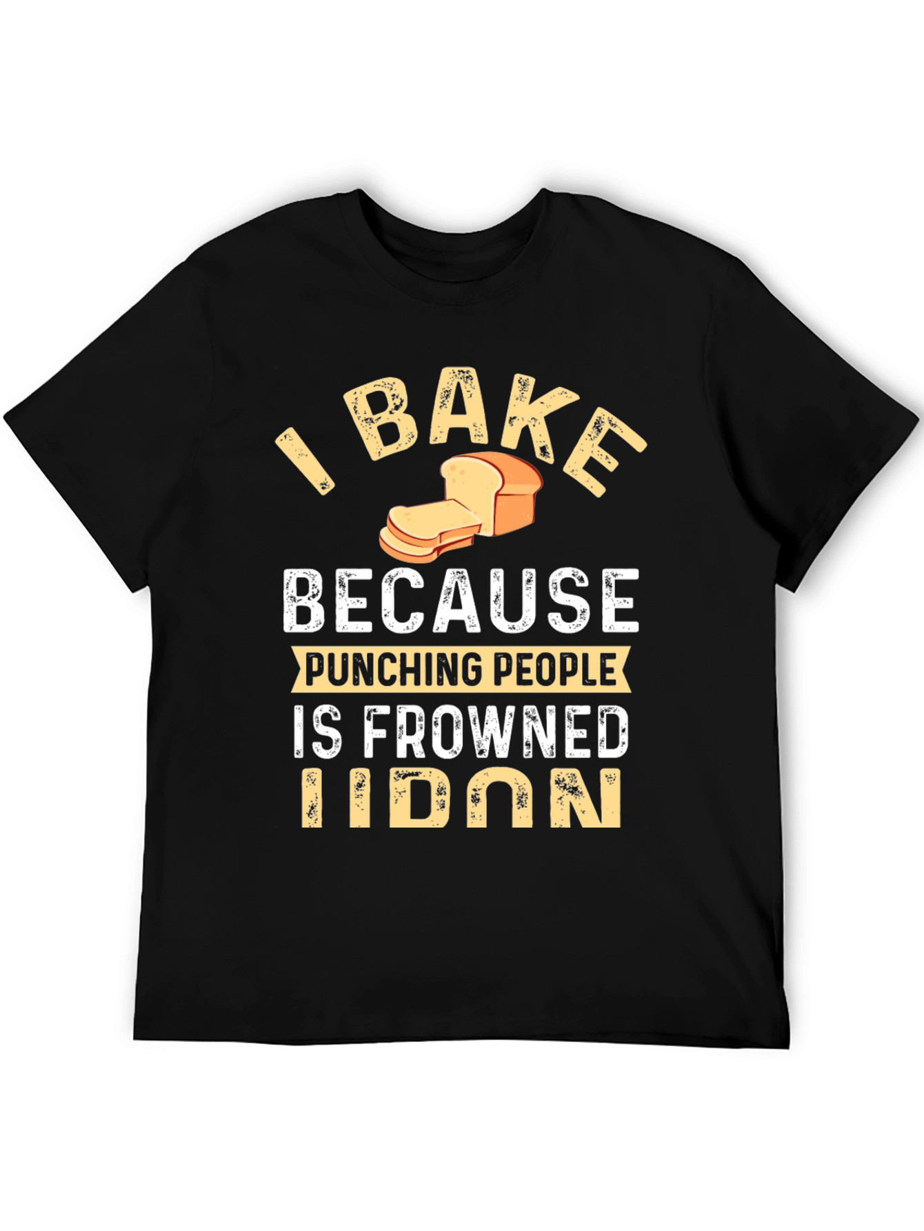 Black Funny Baking T-Shirt - I Bake Because Punching People view 5
