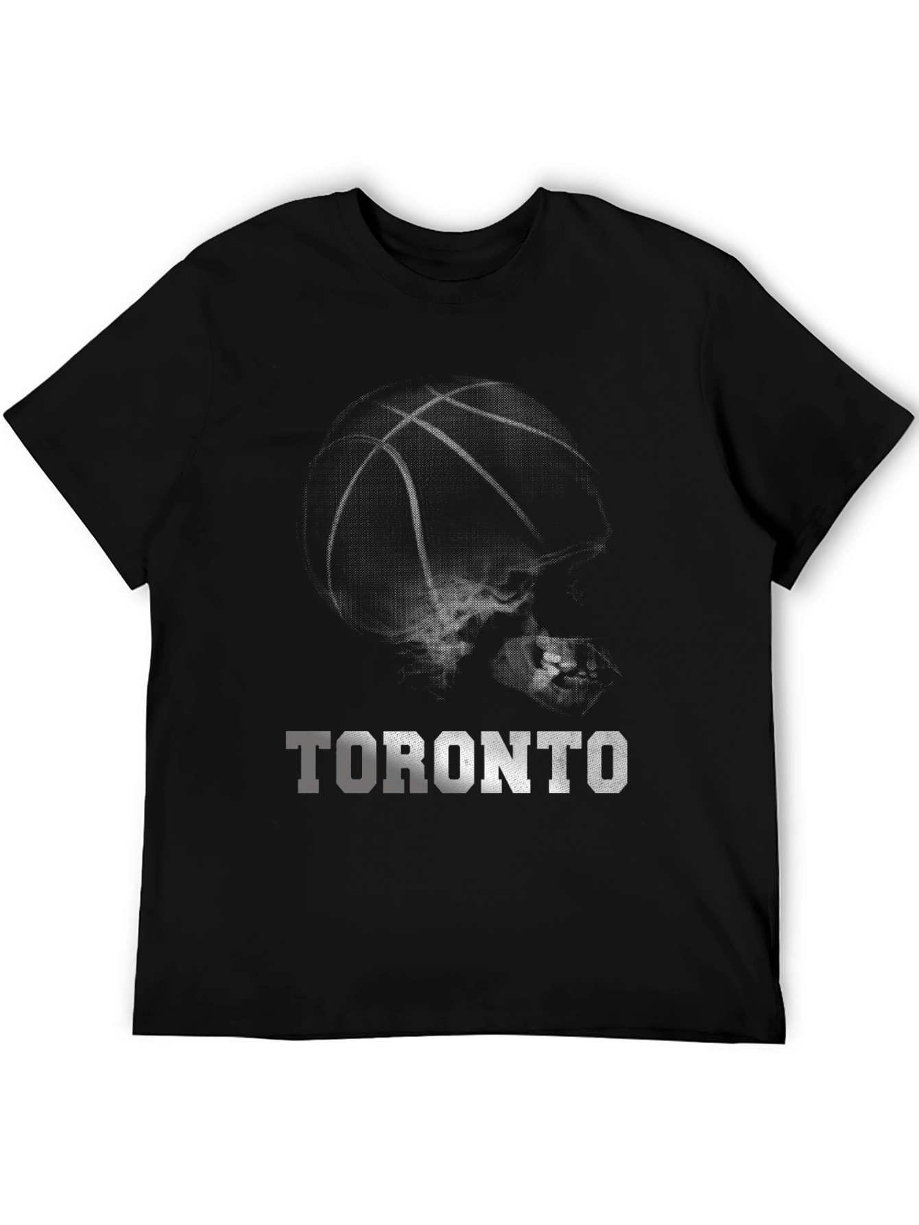 Black Toronto Basketball Graphic Tee - Black Cotton T-Shirt view 5