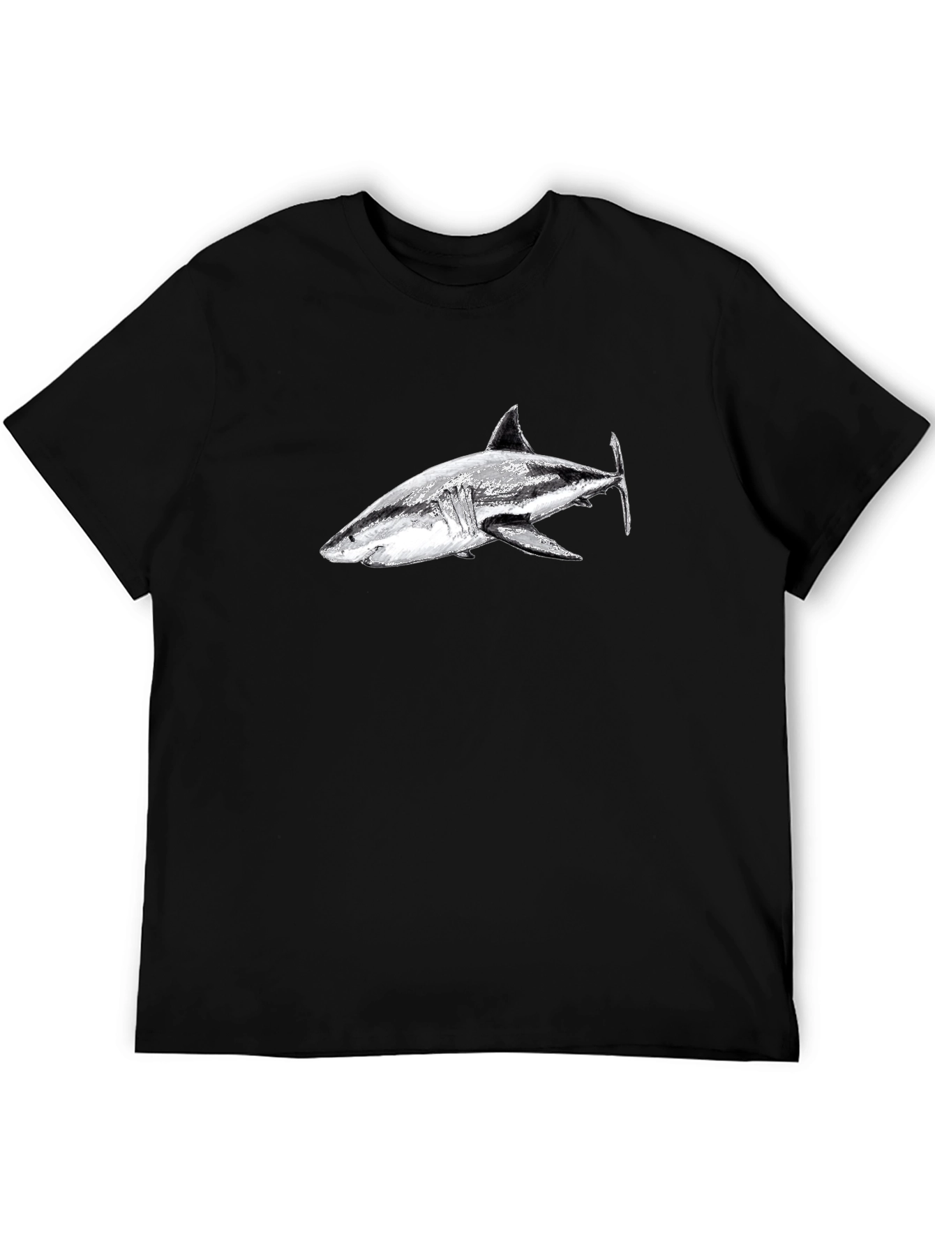 Black Shark Graphic Tee - Cool Black T-Shirt view 5
