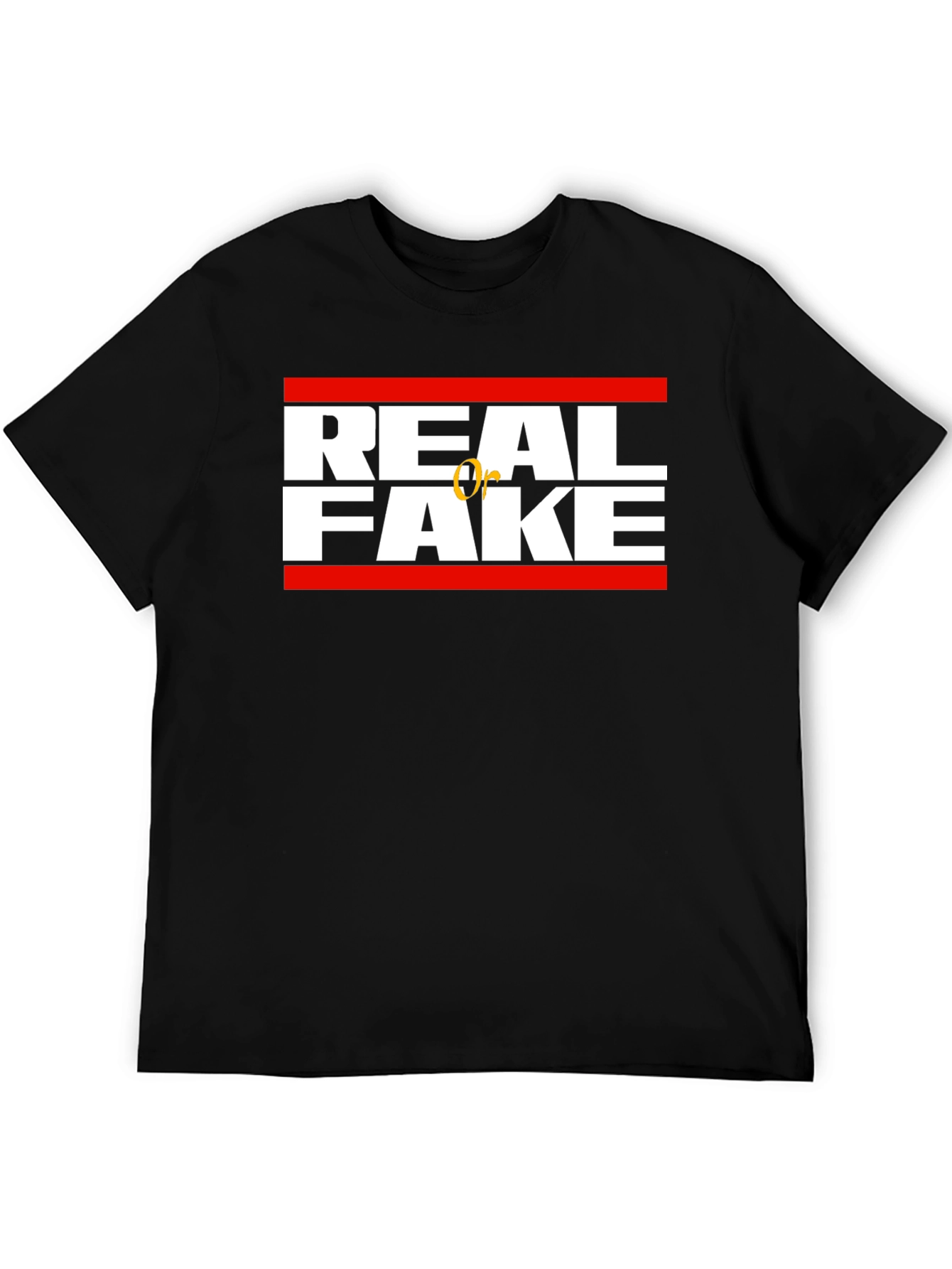 Black Real or Fake Graphic Tee view 5