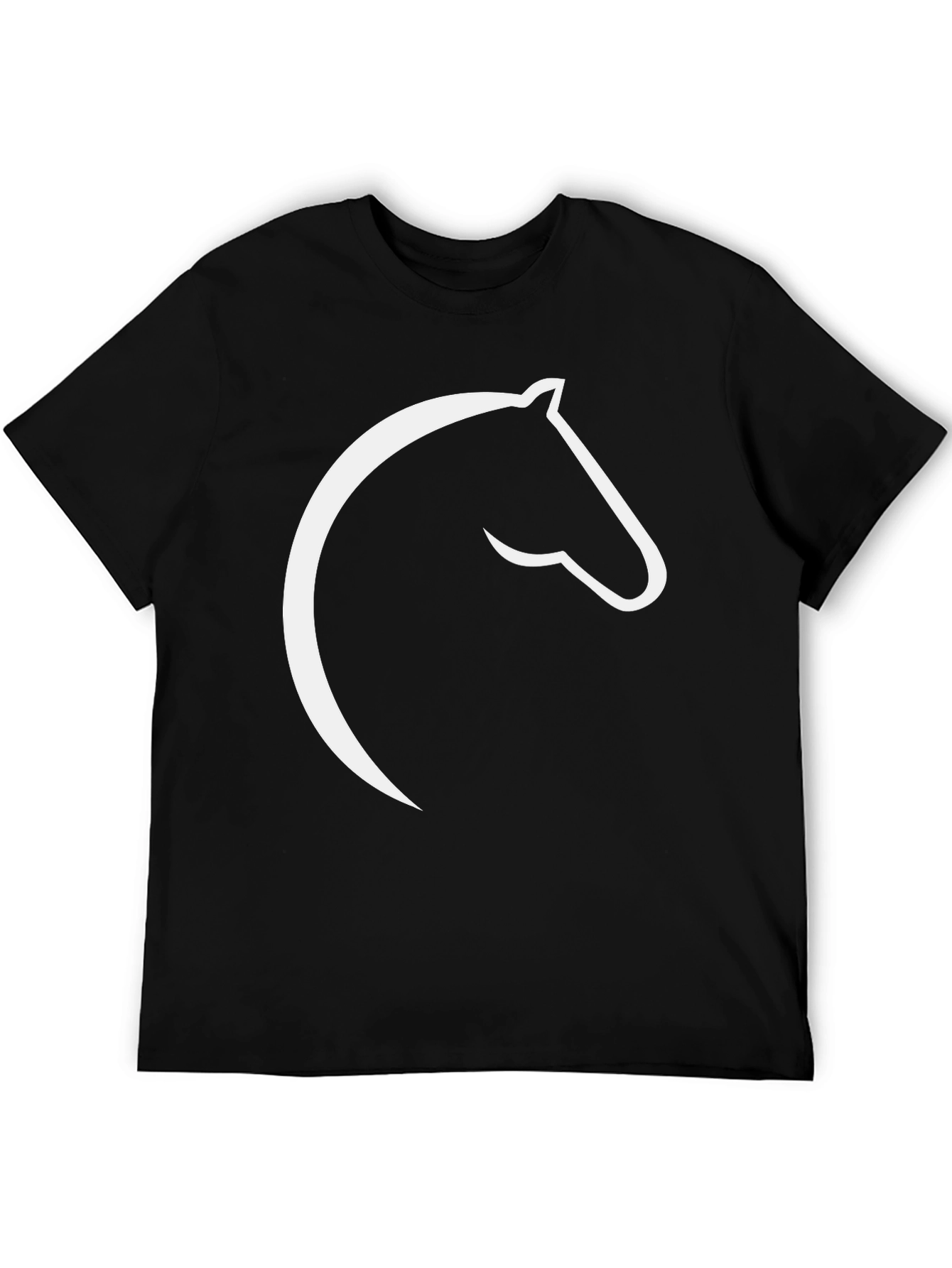 Black Horse Head Graphic Tee - Black view 5