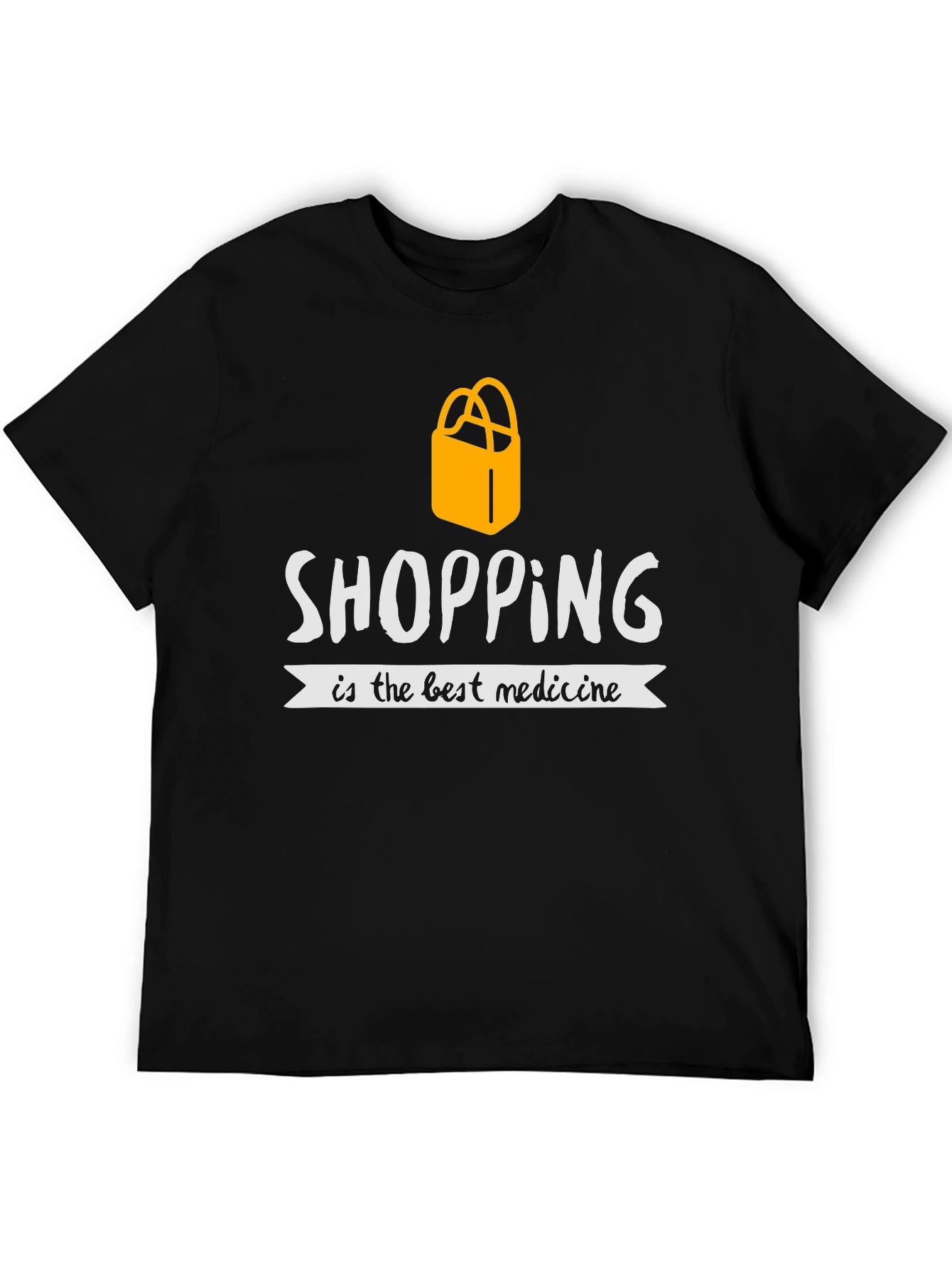 Black Shopping is the Best Medicine T-Shirt view 5