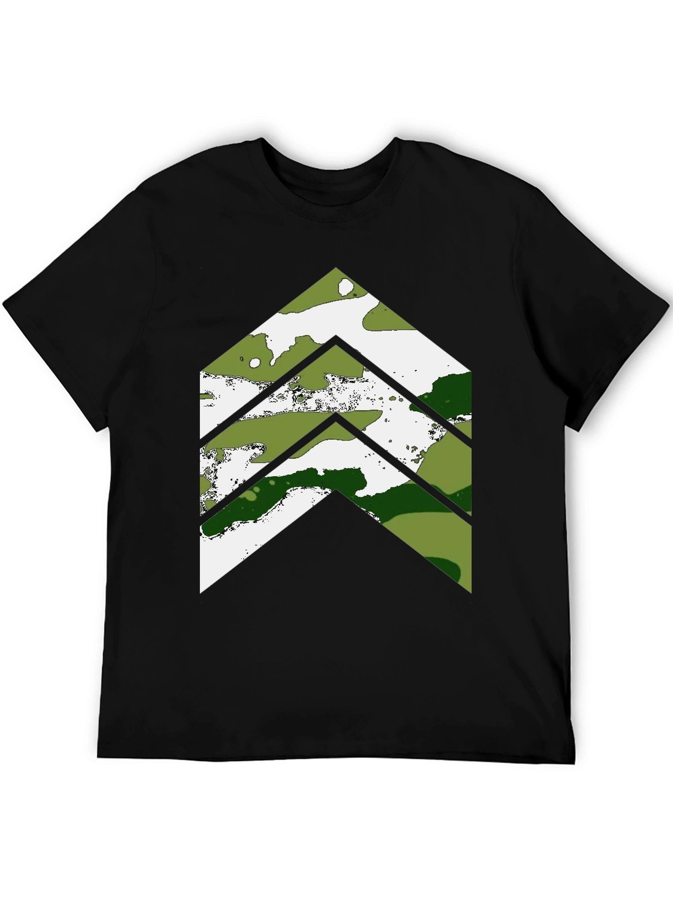 Black Camo Chevron Graphic Tee - Casual Style view 5