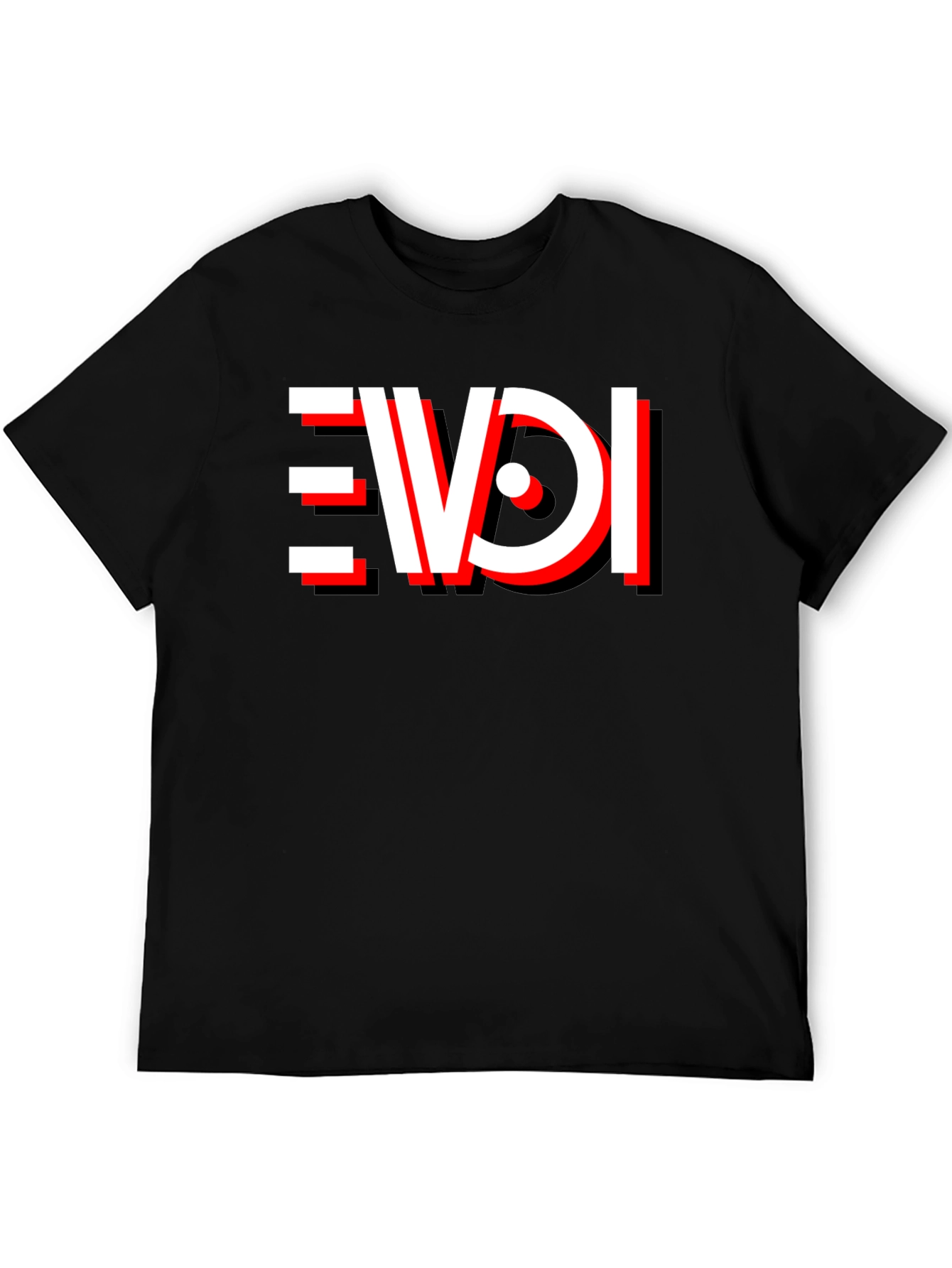 Black EVDI T-Shirt - Bold Graphic Tee view 5