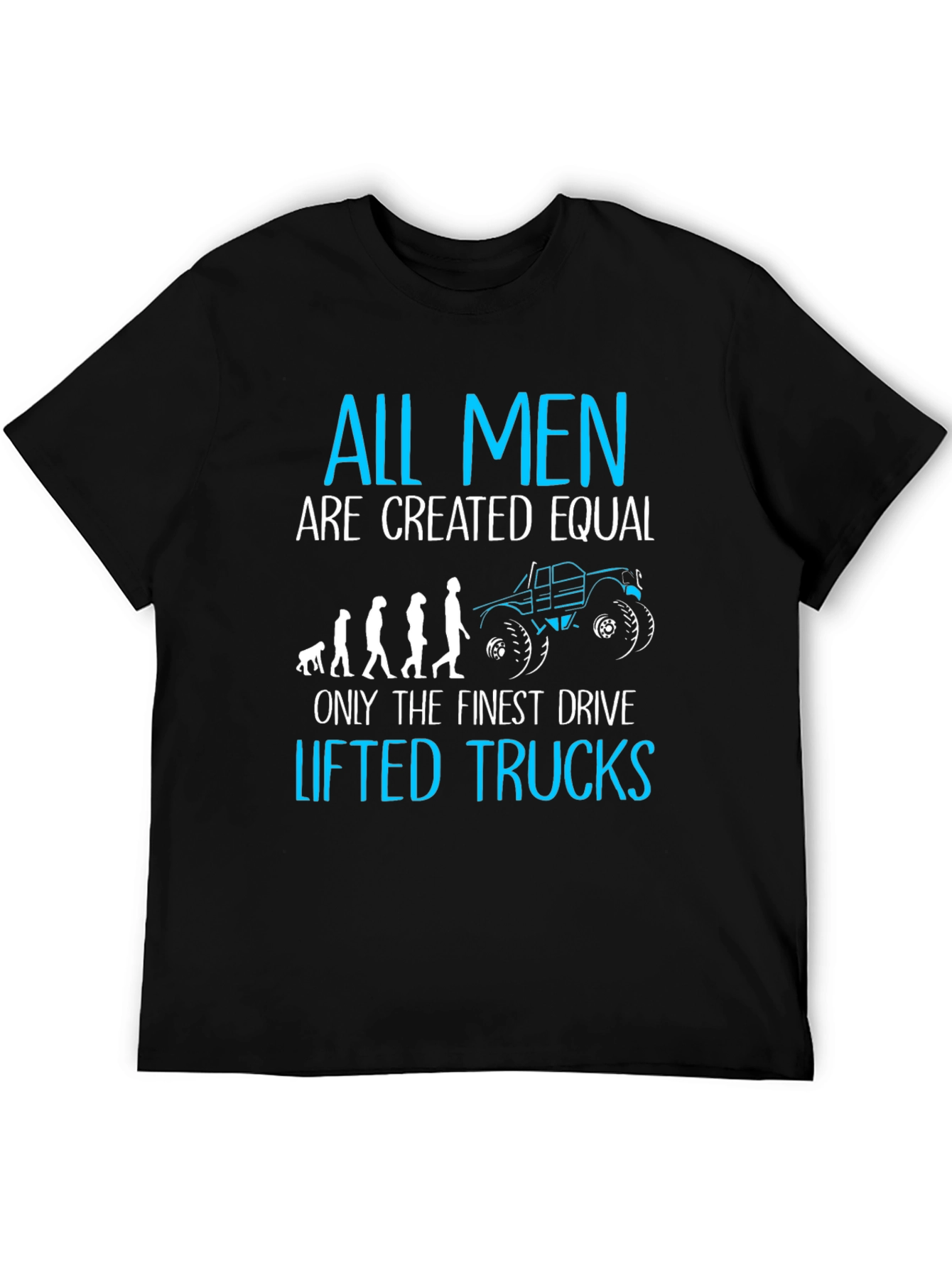 Black Men's 'Lifted Trucks' Graphic T-Shirt view 5