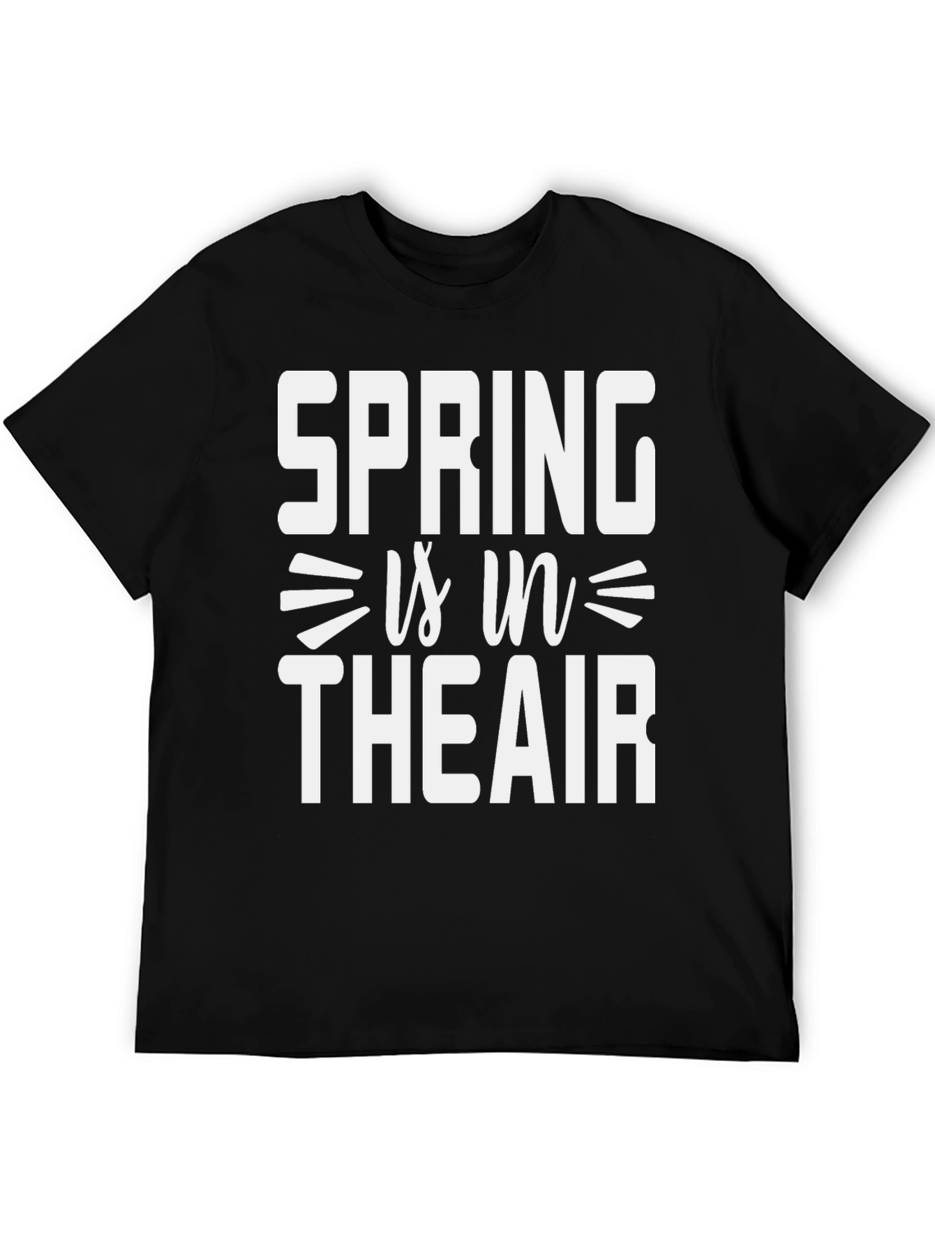 Black Spring Is In The Air Graphic T-Shirt view 5