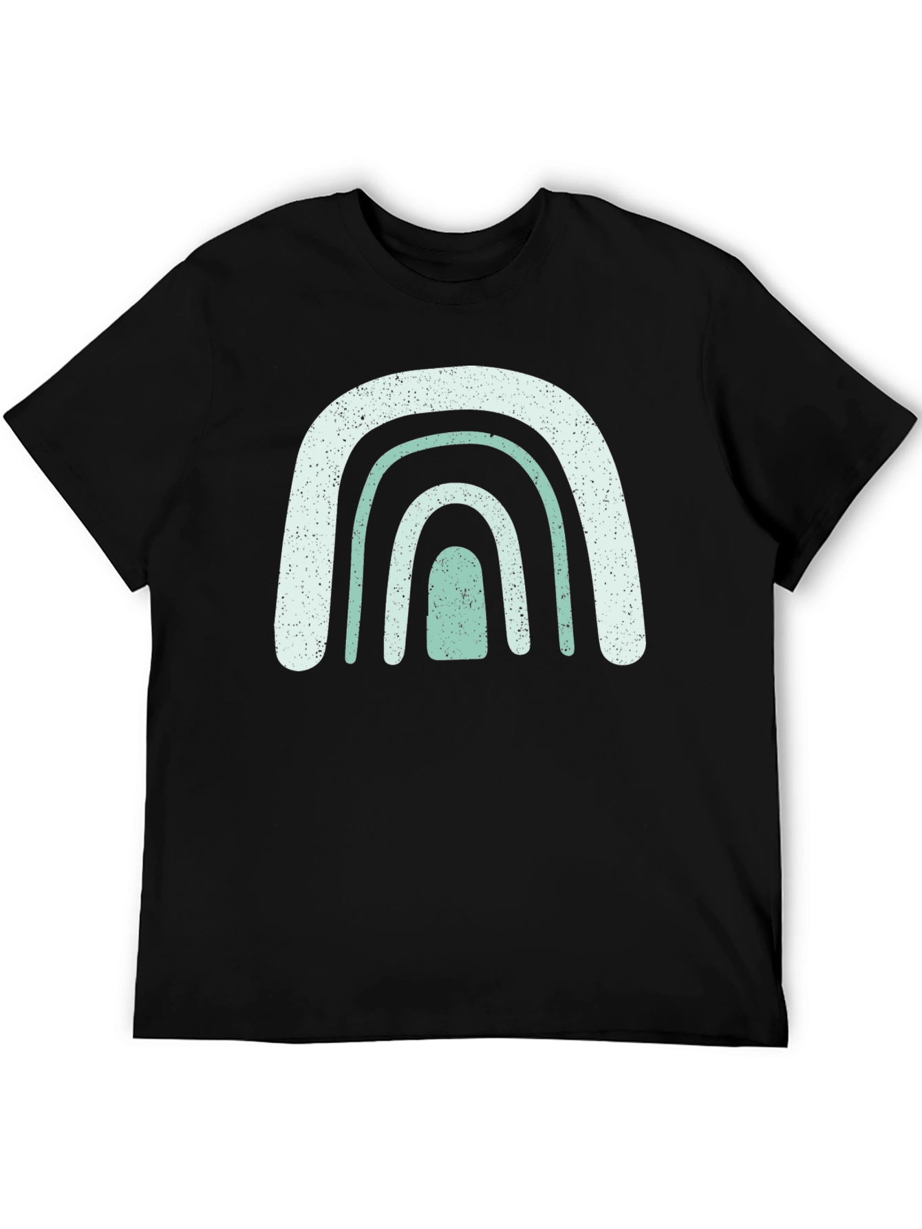 Black Boho Rainbow Graphic T-Shirt view 5