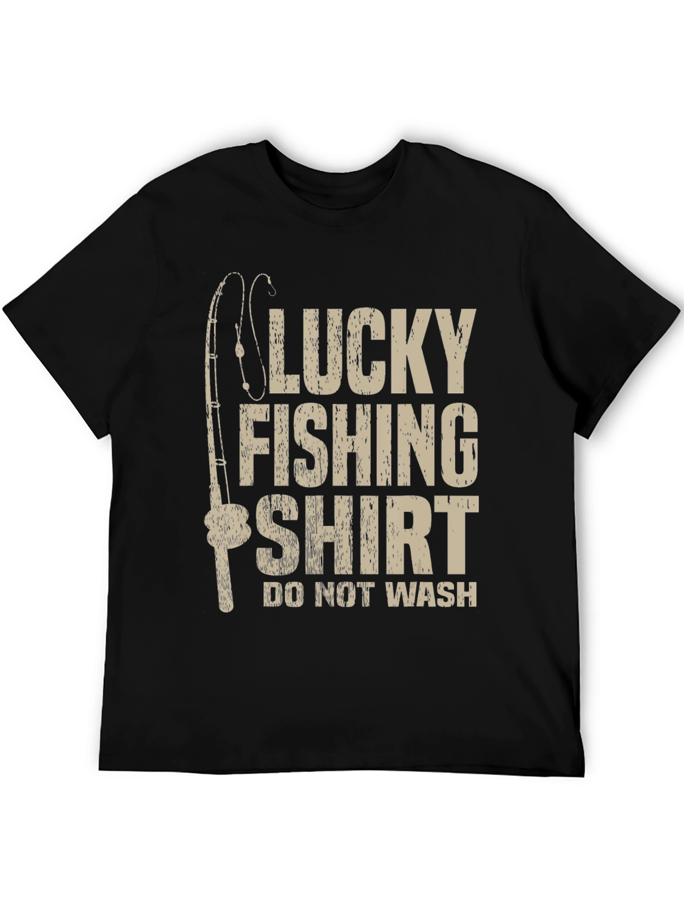 Black Lucky Fishing Shirt - Men's Graphic Tee view 5
