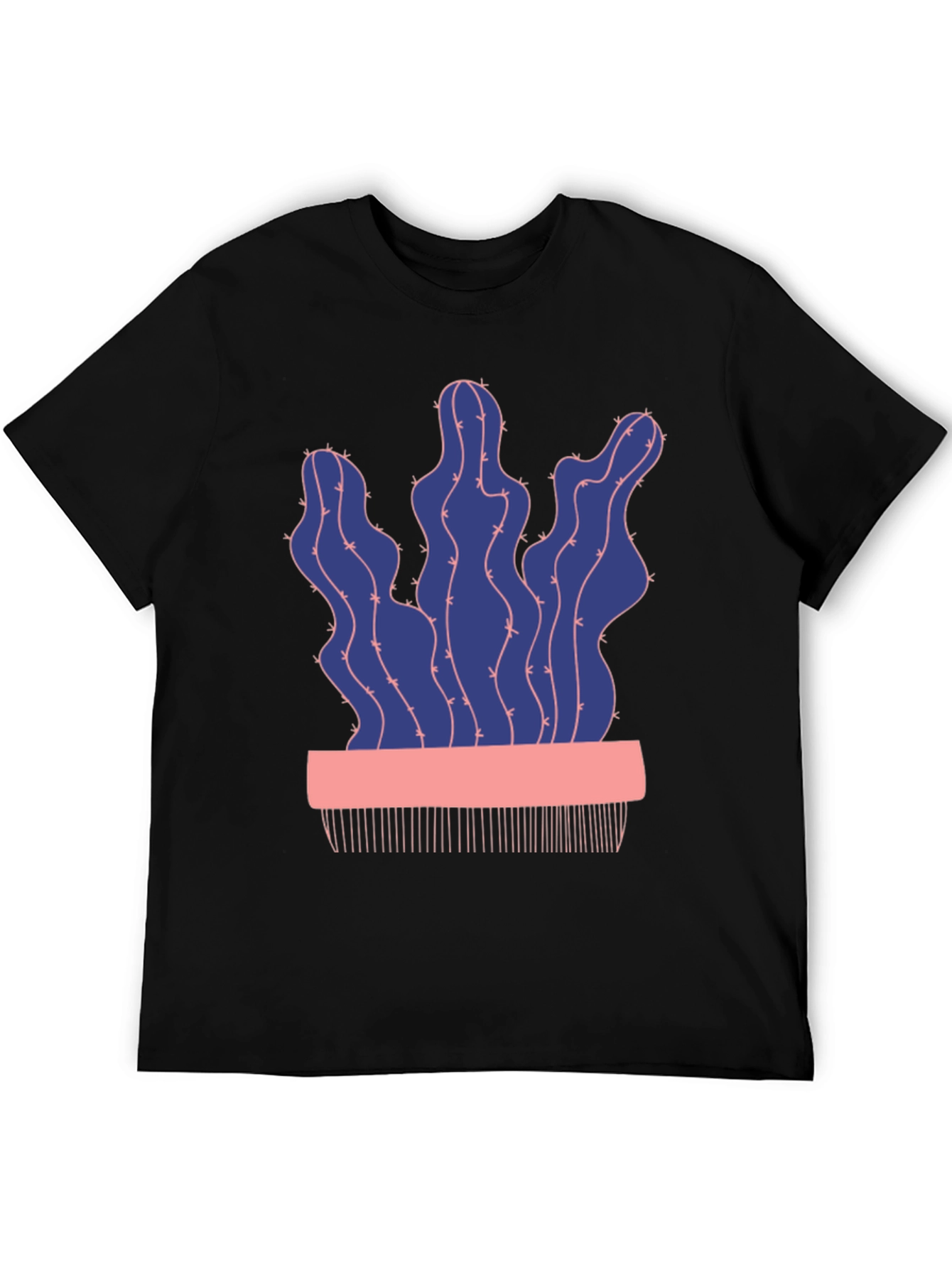 Black Cactus Graphic Tee - Trendy Black Shirt view 5