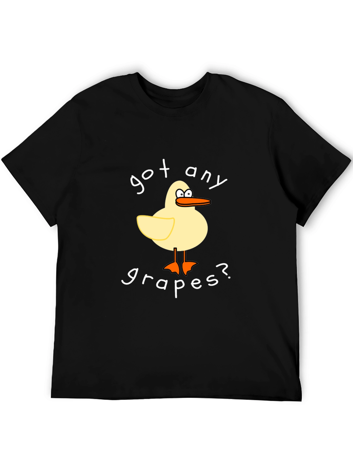 Black Got Any Grapes? Funny Cartoon Duck T-Shirt view 5