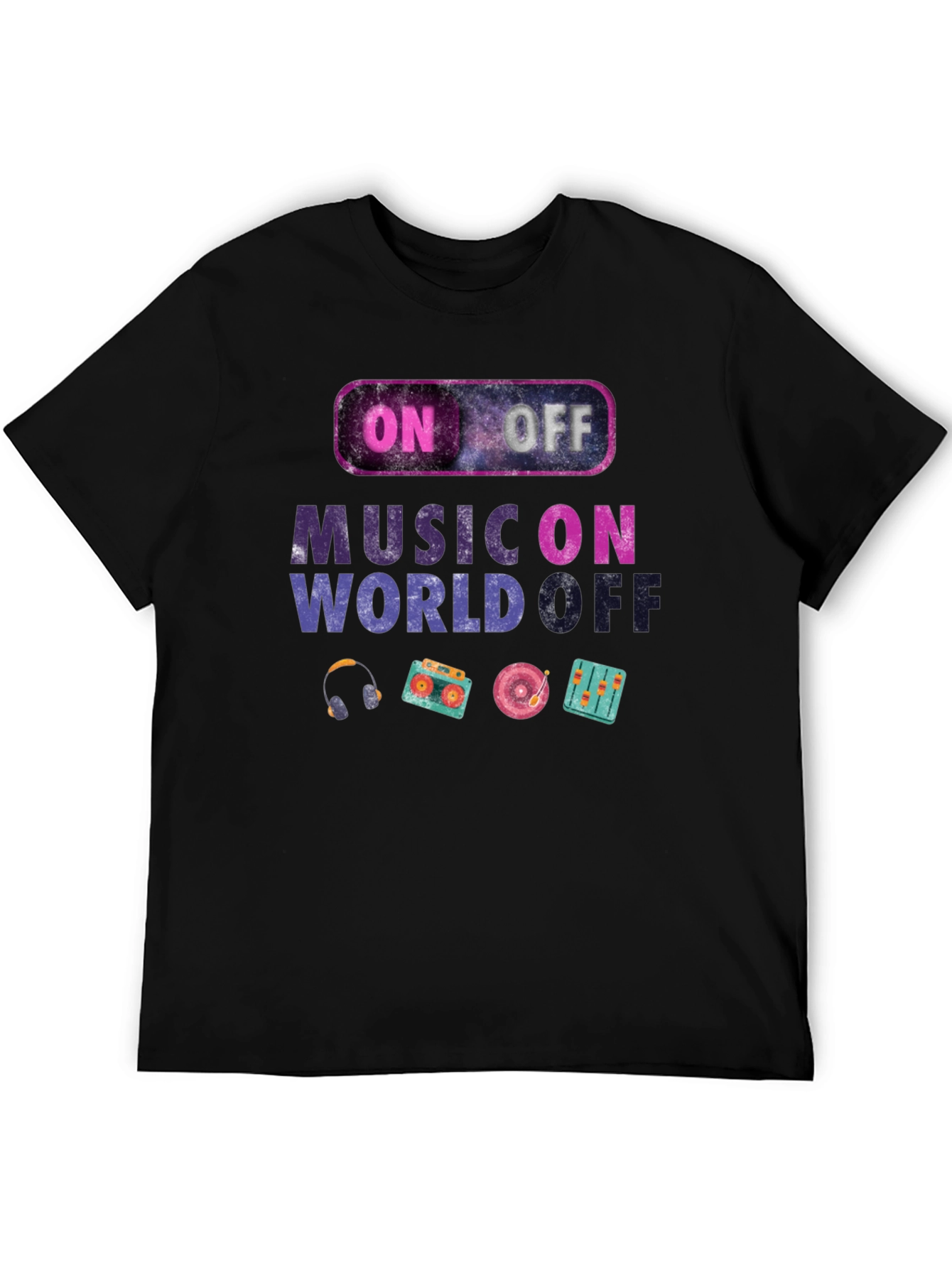 Black Music On World Off Graphic Tee view 5