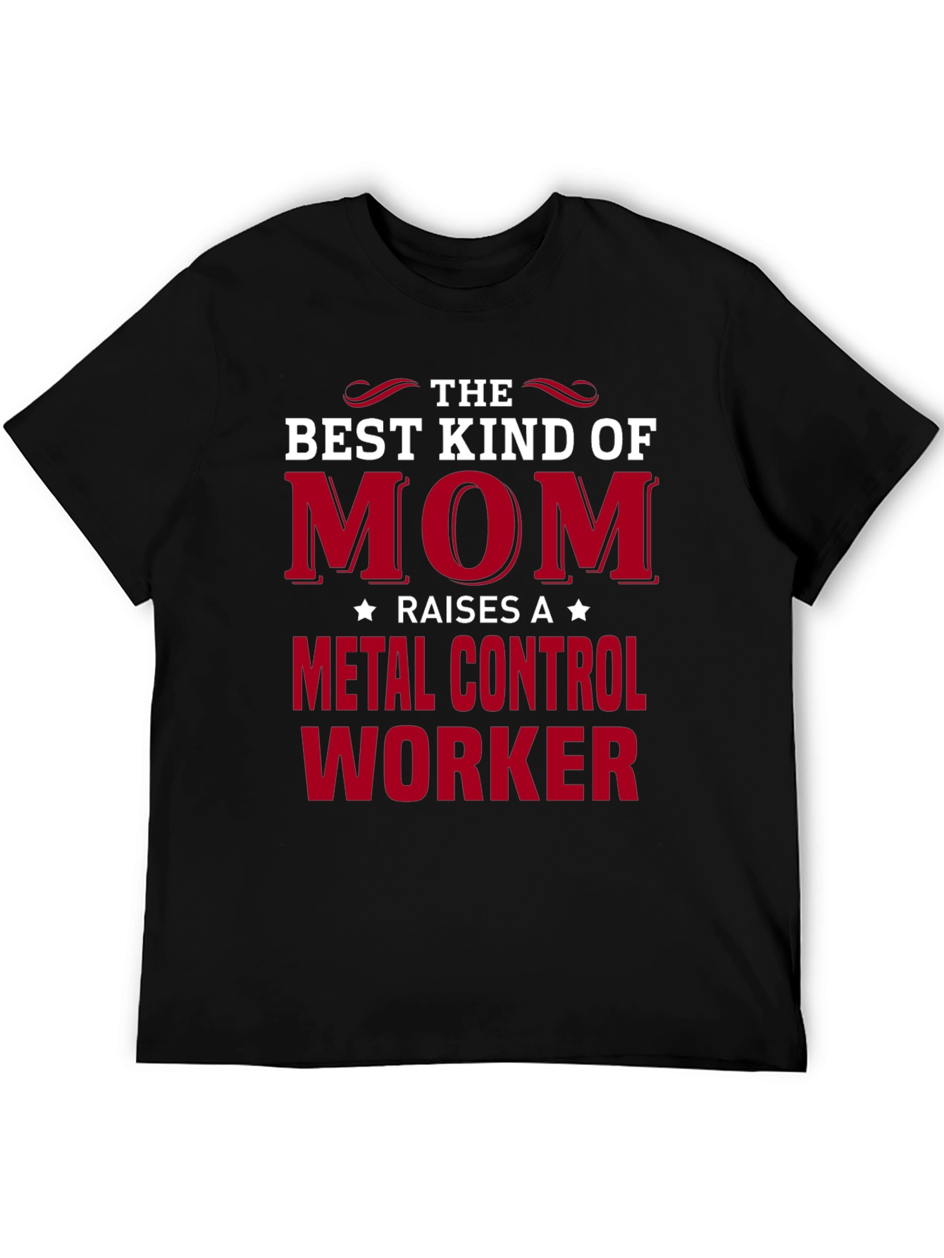 Black Best Kind of Mom Metal Control Worker T-Shirt view 5