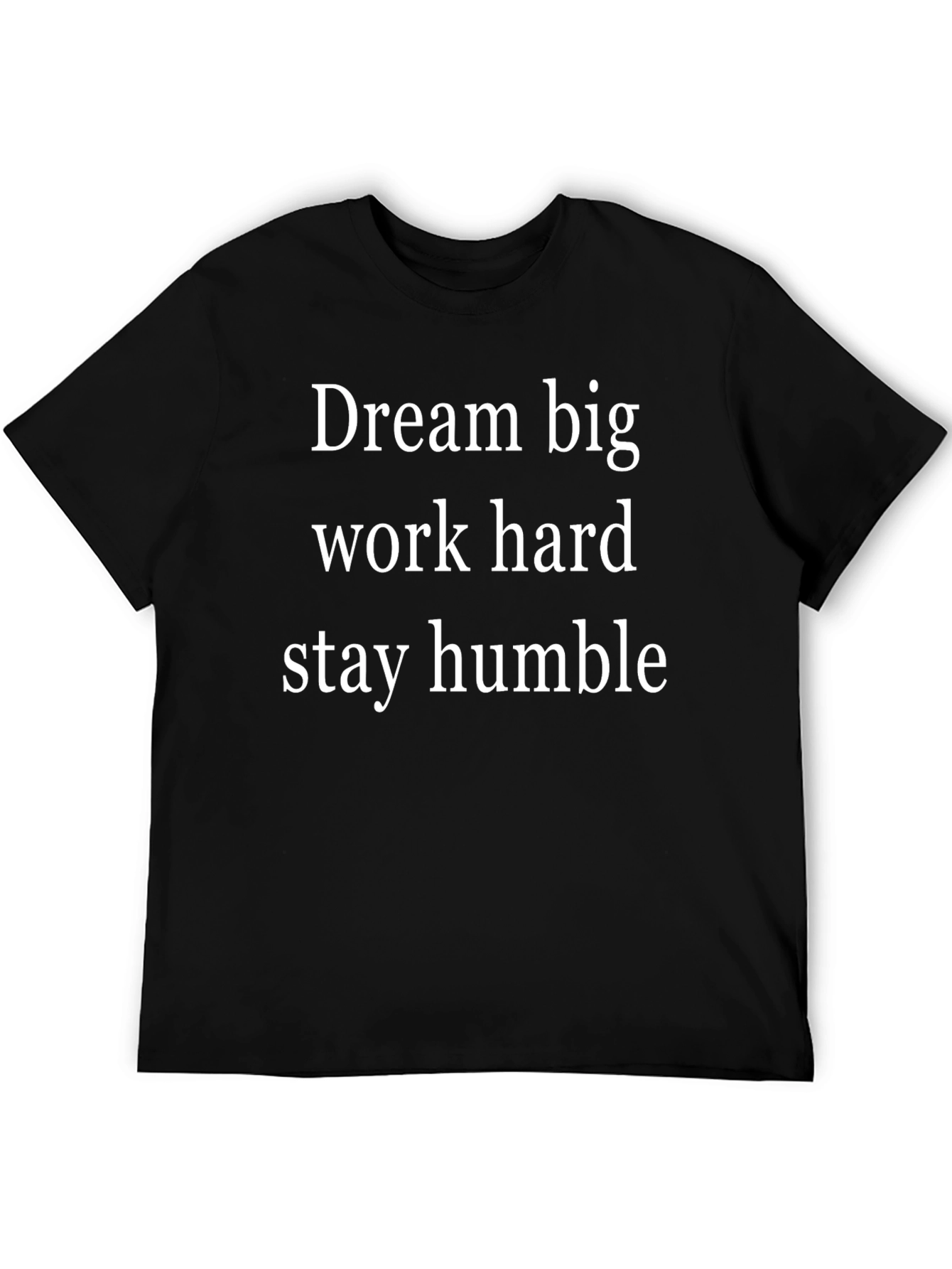 Black Motivational T-Shirt: Dream Big, Work Hard view 5