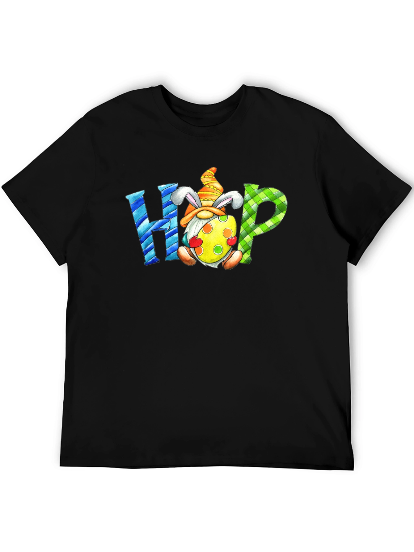 Black Easter Gnome HOP T-Shirt view 5