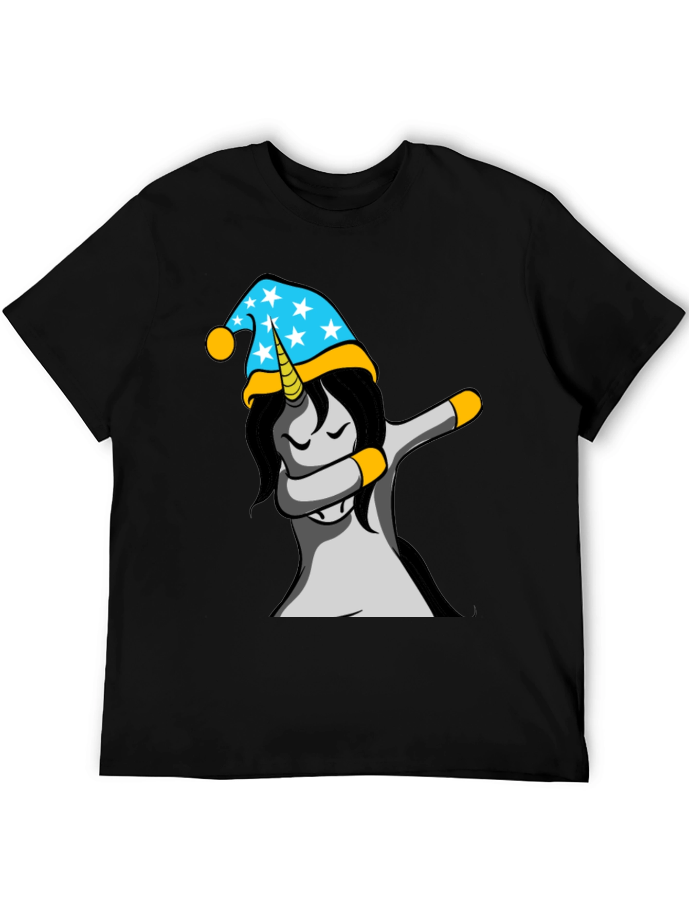 Black Unicorn Dabbing T-Shirt view 5