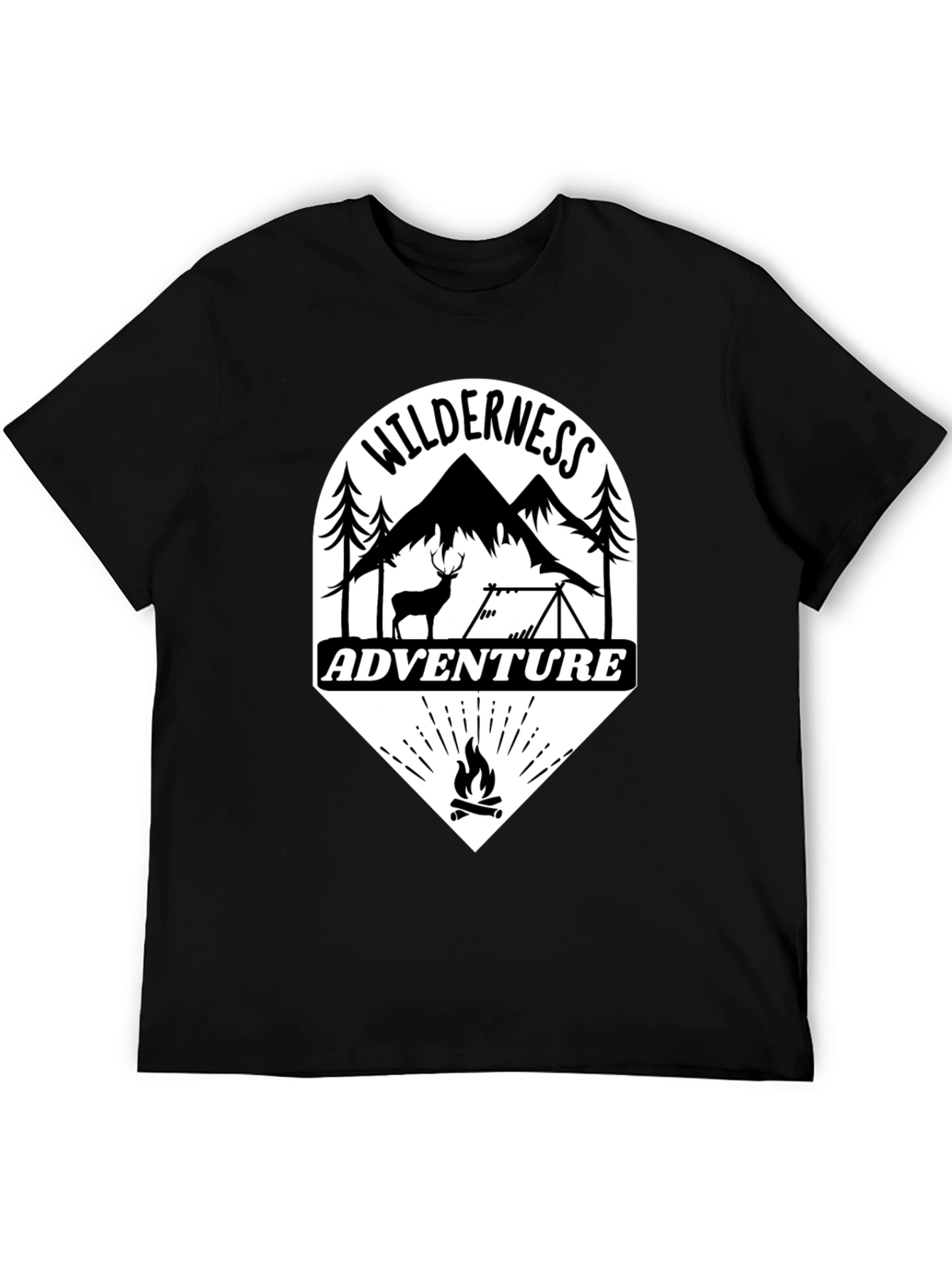 Black Wilderness Adventure Black T-Shirt - Camping & Outdoors view 5