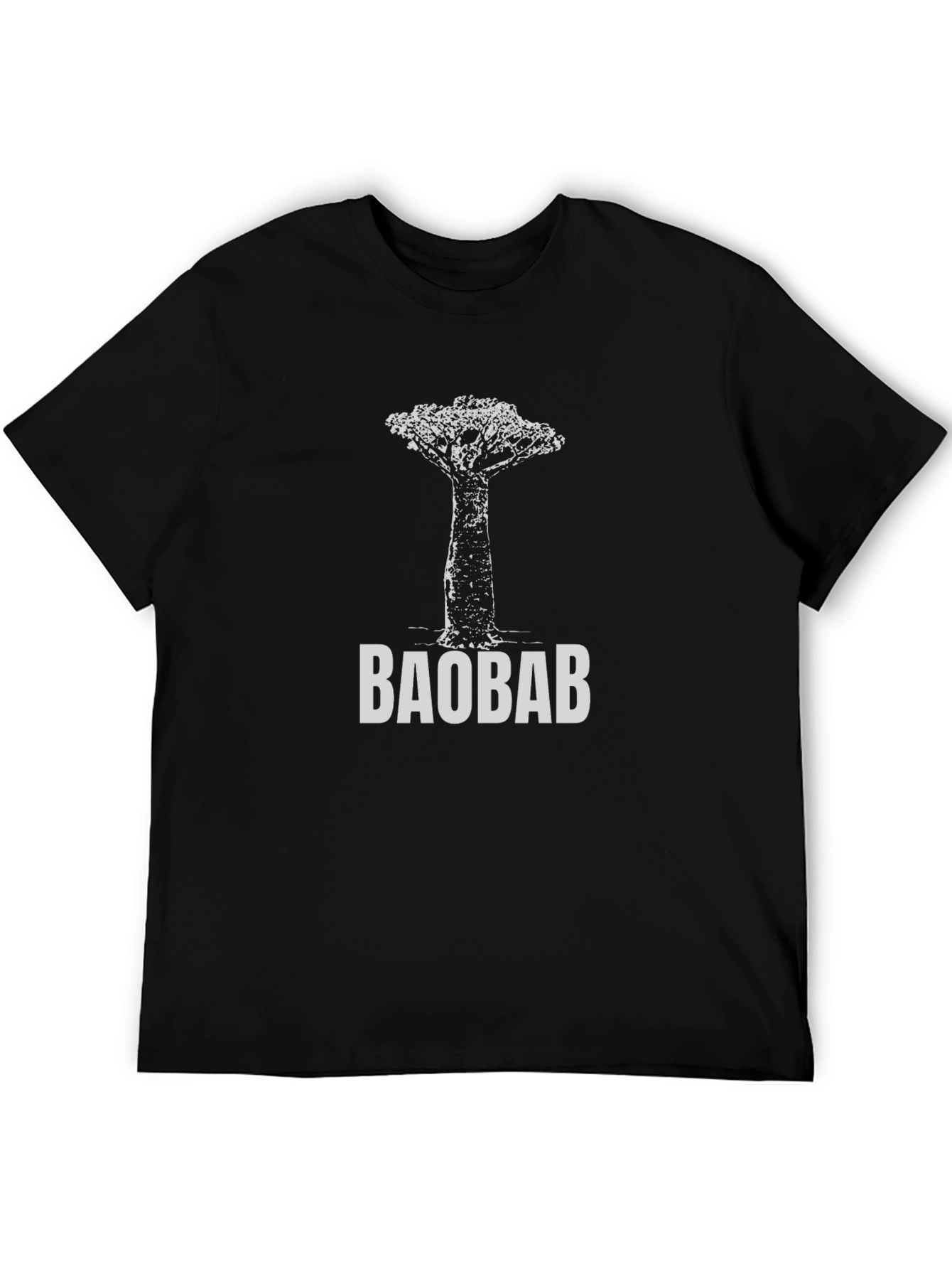 Black Baobab Tree Graphic T-Shirt - Men's Black Tee view 5