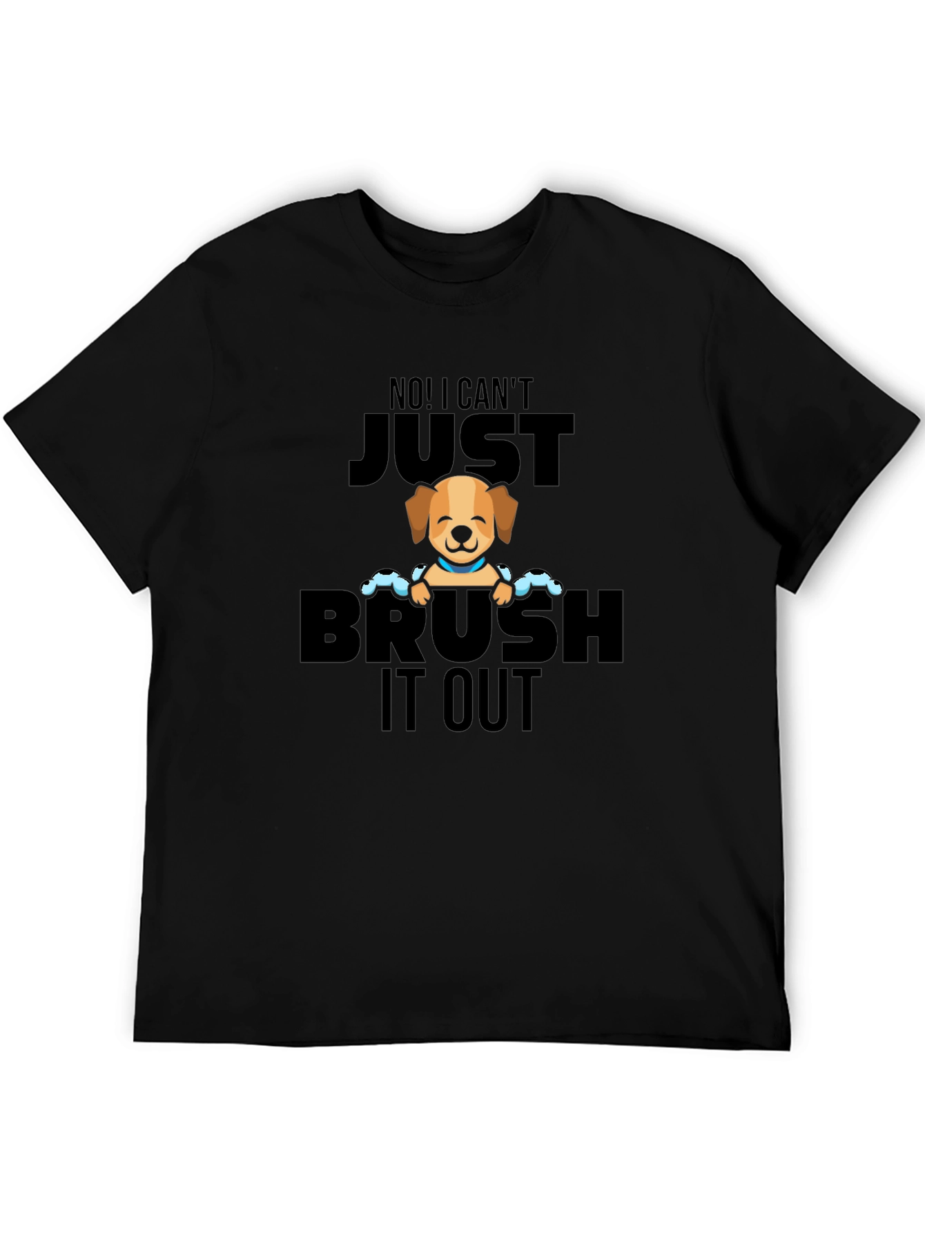 Black Dog Grooming Humor Graphic T-Shirt view 5