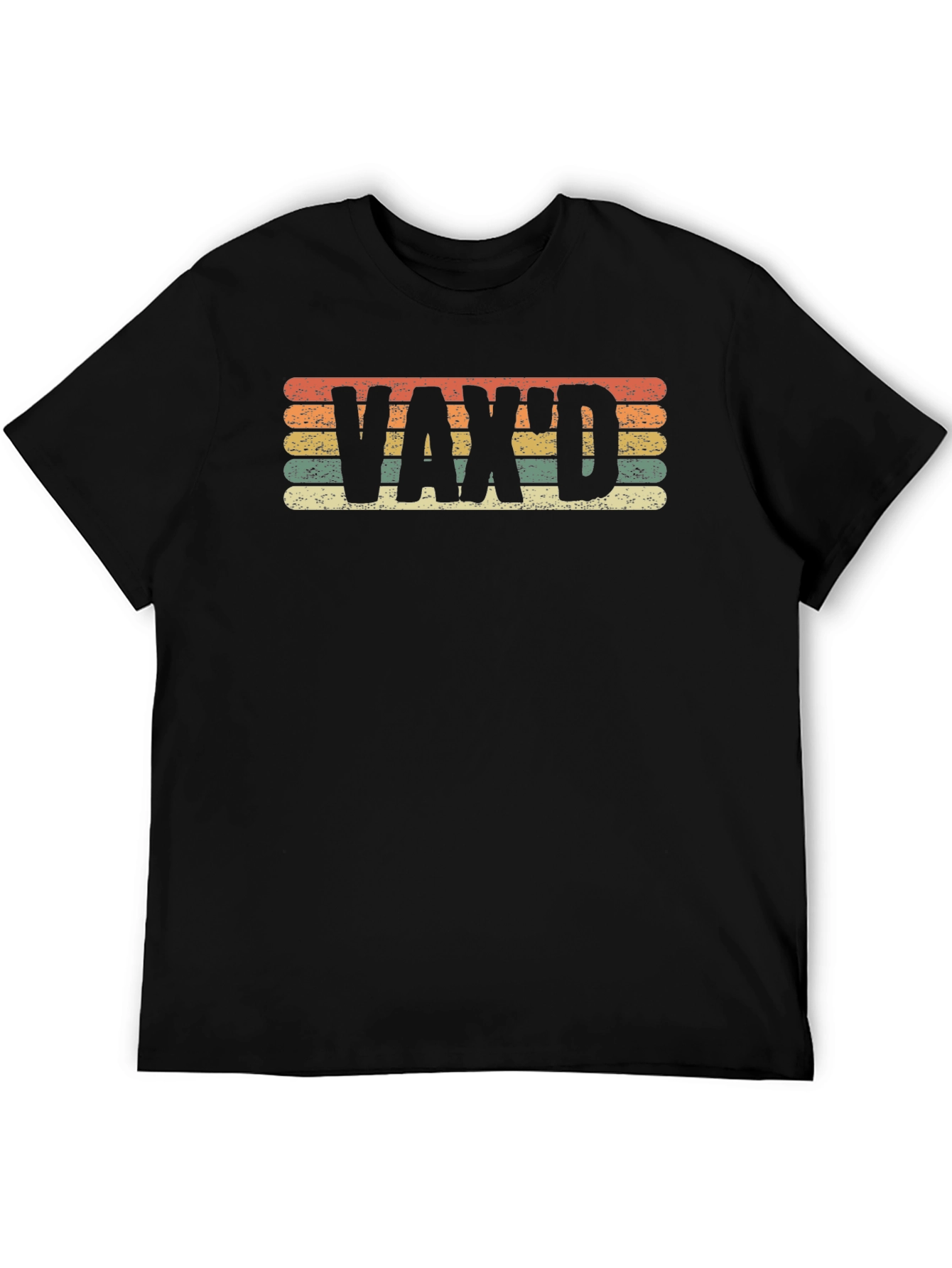 Black Vax'd Graphic T-Shirt - Retro Style Vaccinated Tee view 5