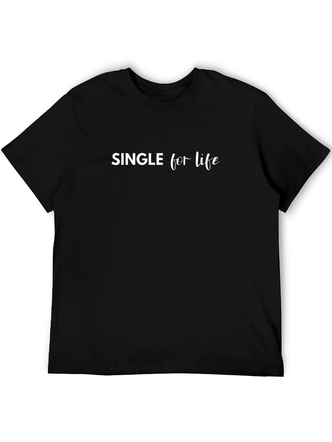 Black Single for Life Graphic Tee - Black view 5