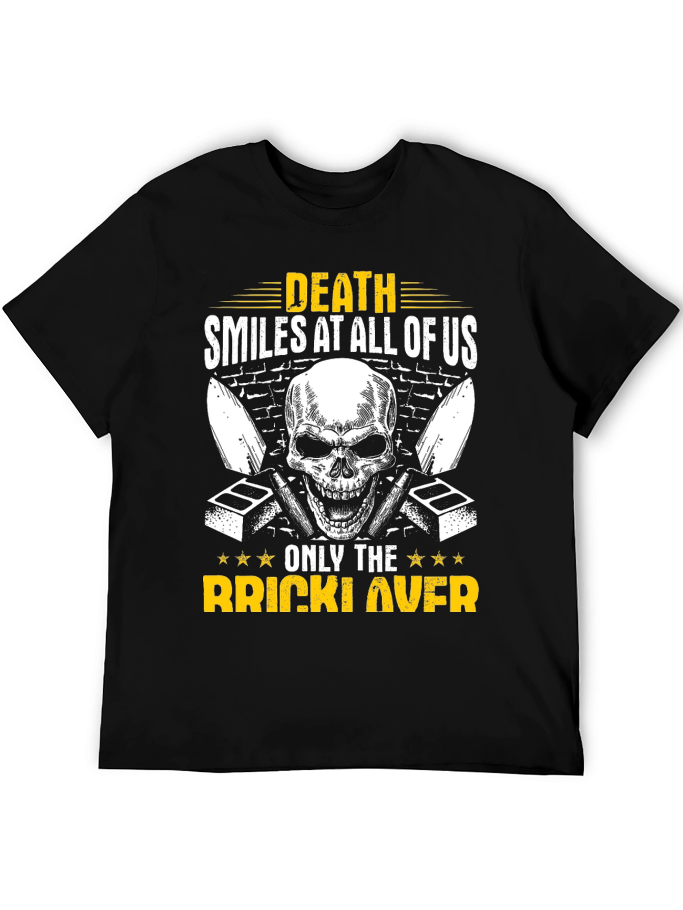 Black Death Smiles Brick Layer T-Shirt view 5