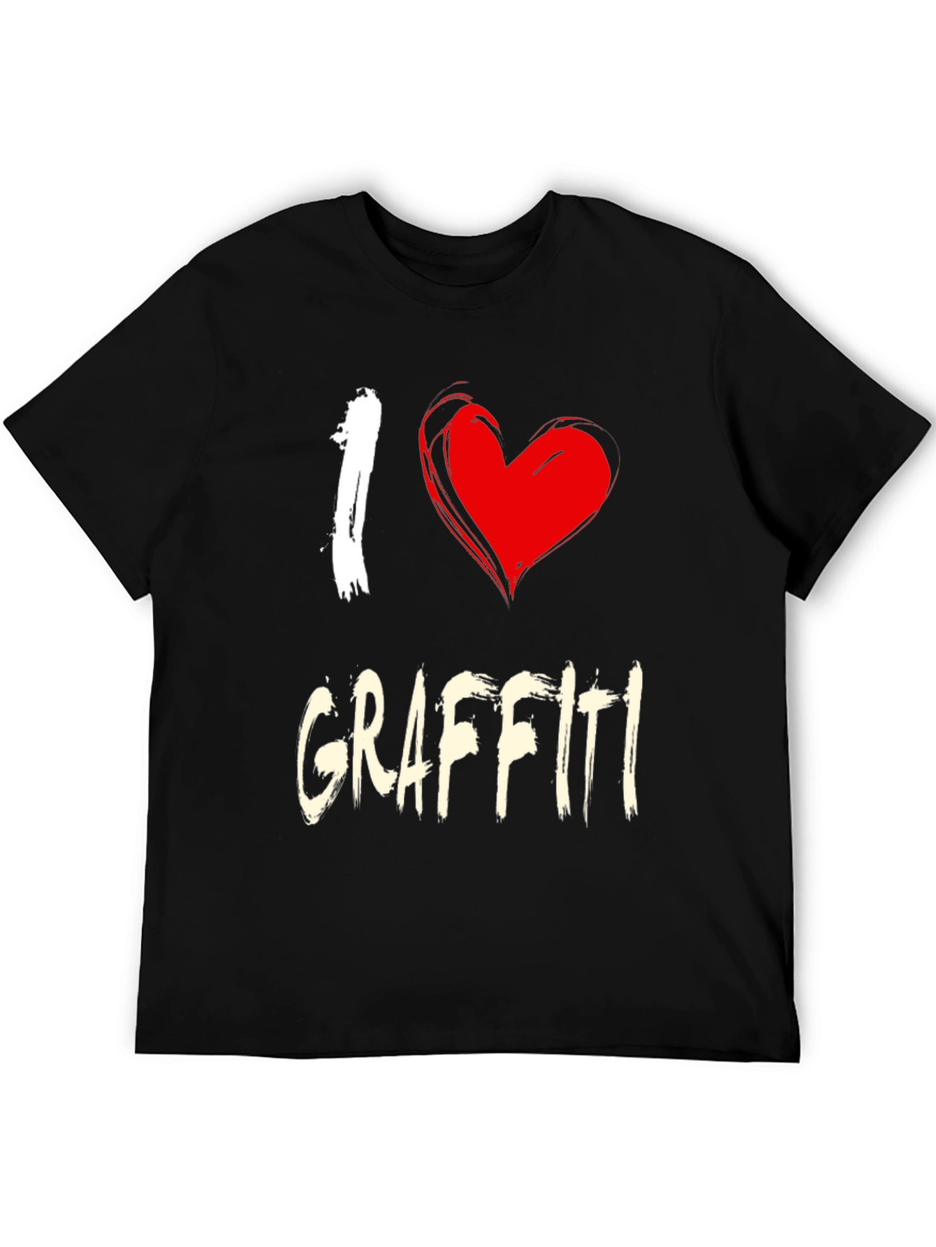 Black I Love Graffiti Black T-Shirt view 5