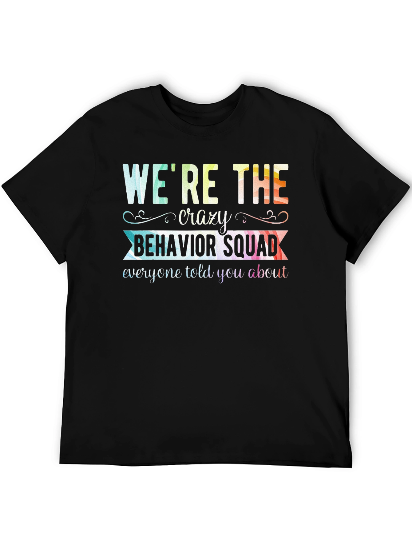 Black Crazy Behavior Squad Graphic T-Shirt view 5