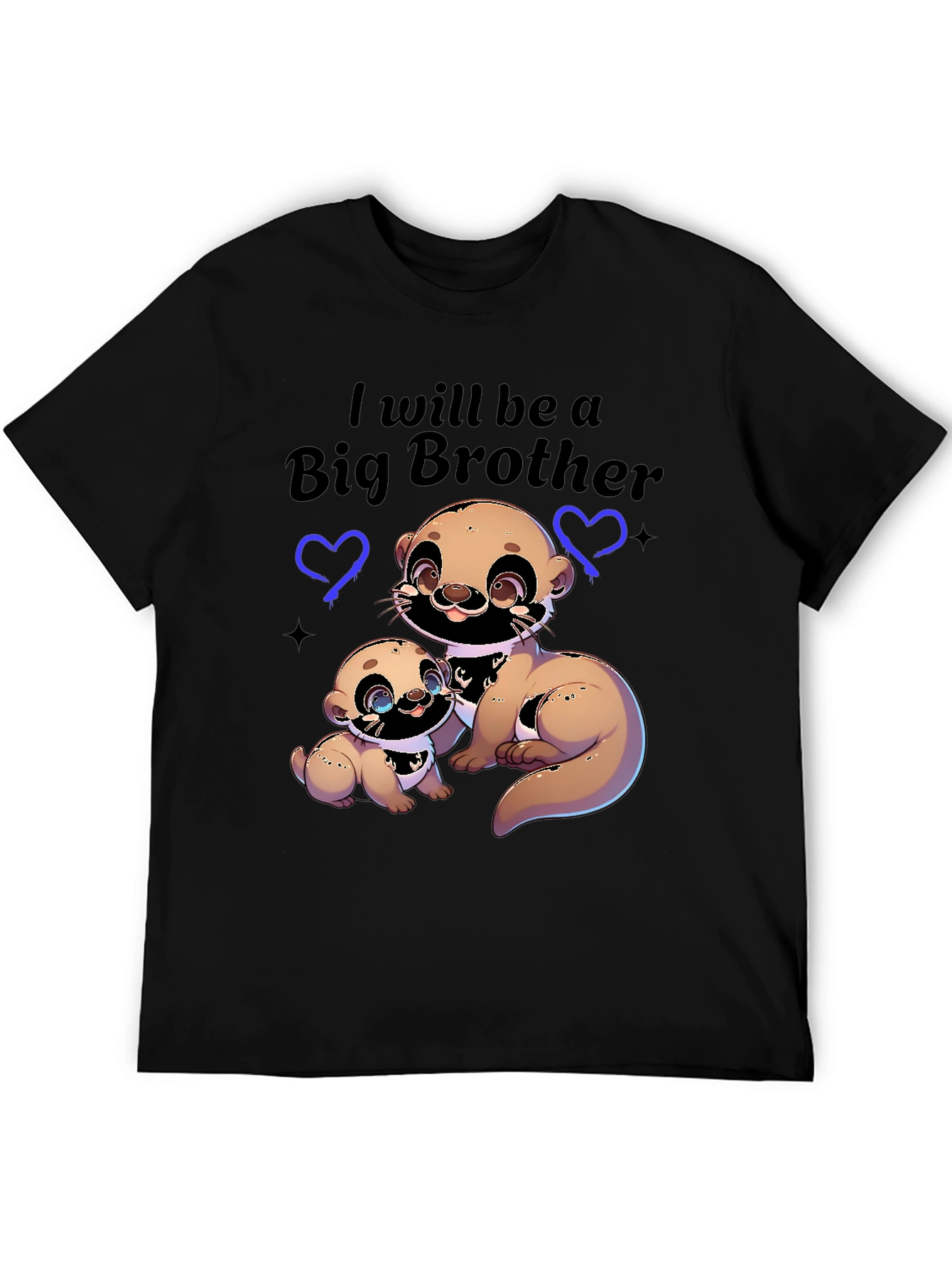 Black Big Brother Otter Graphic Tee view 5