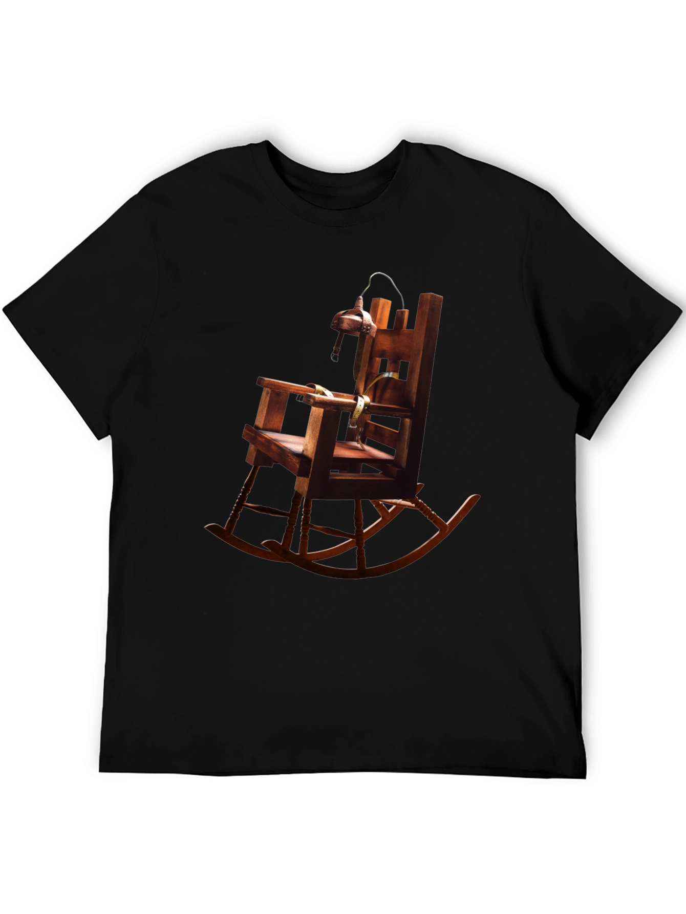 Black Electric Chair Graphic Tee view 5