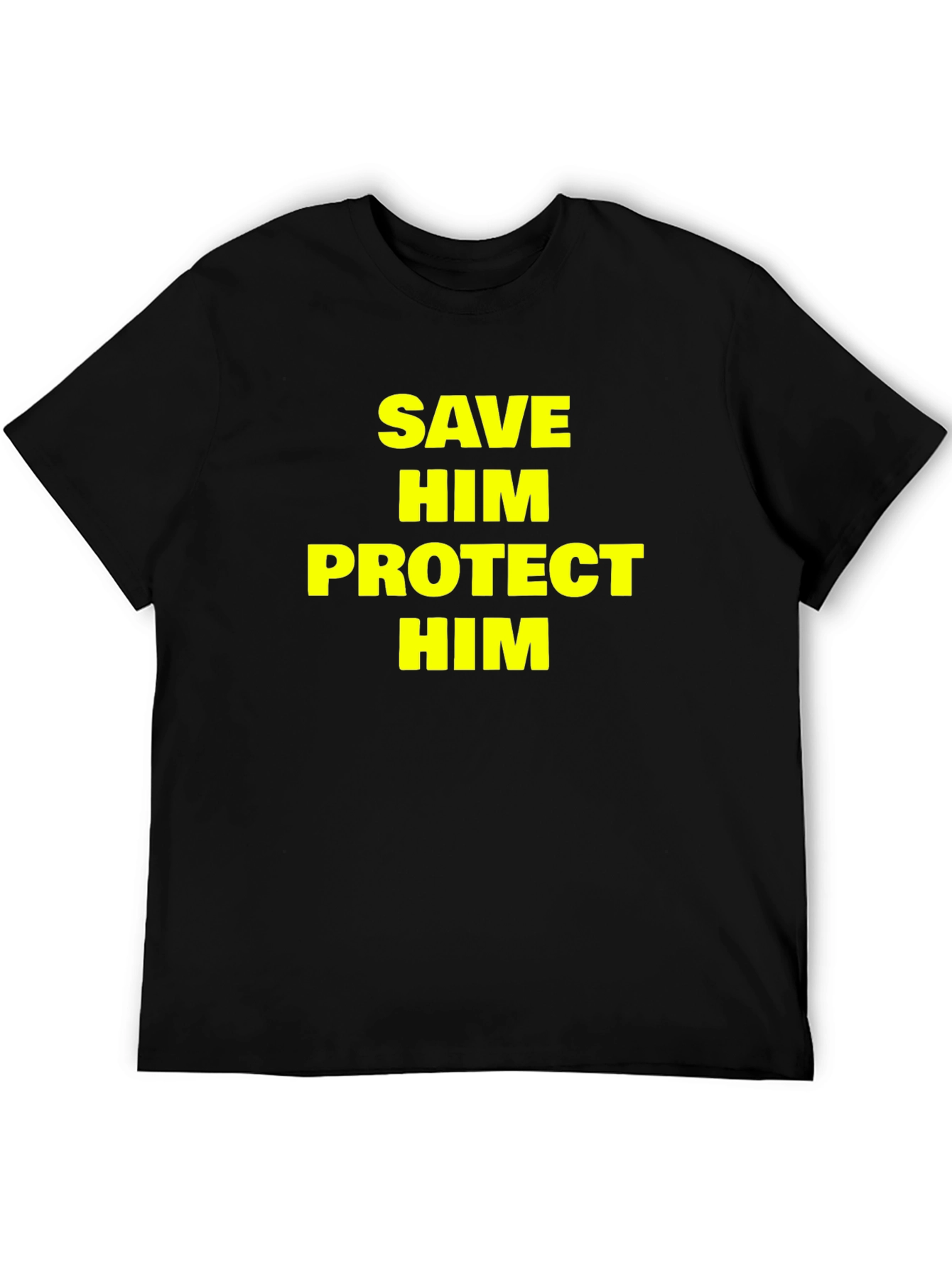 Black Save Him Protect Him Graphic Tee - Black view 5