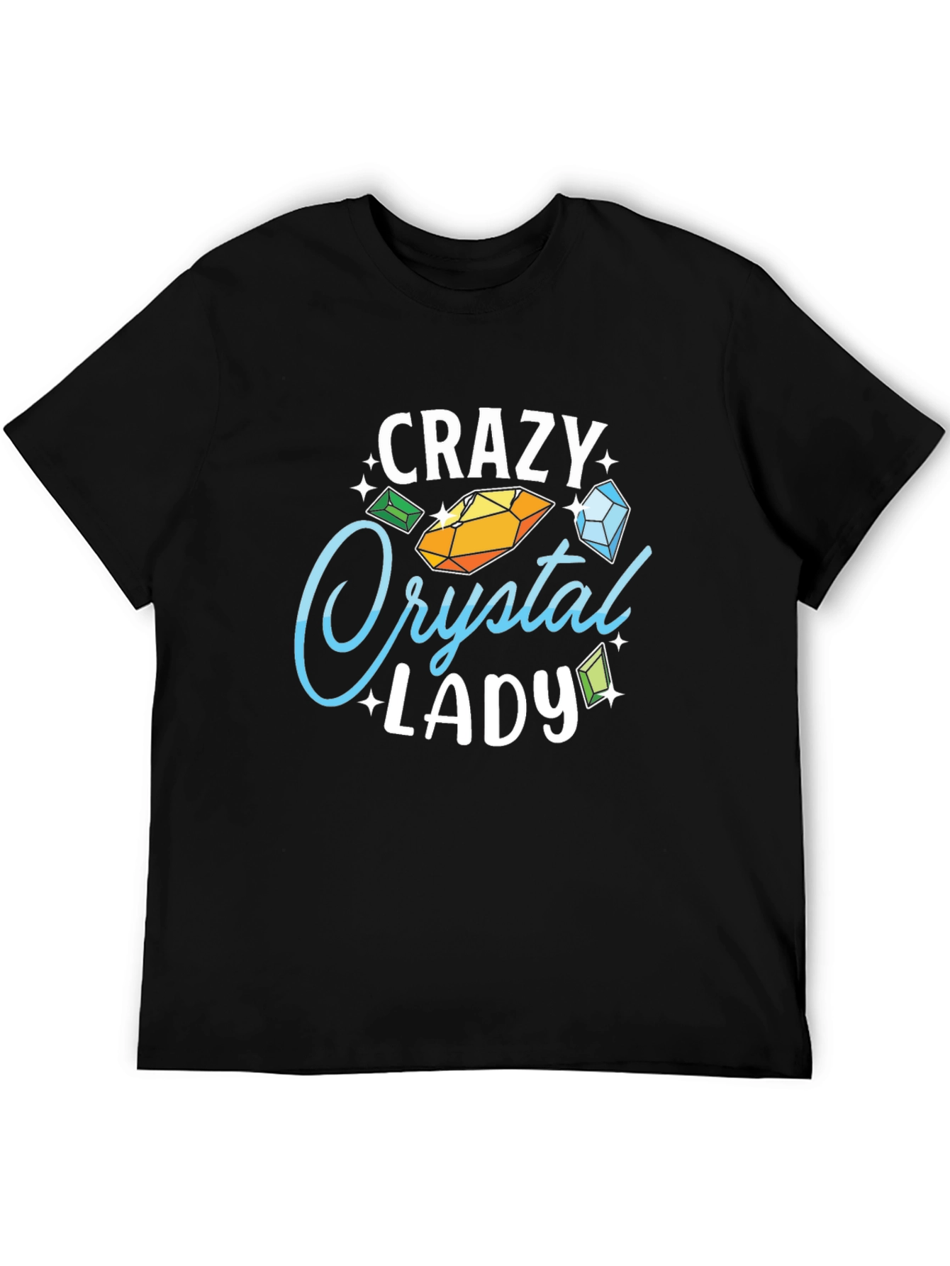Black Crazy Crystal Lady Graphic Tee - Black view 5