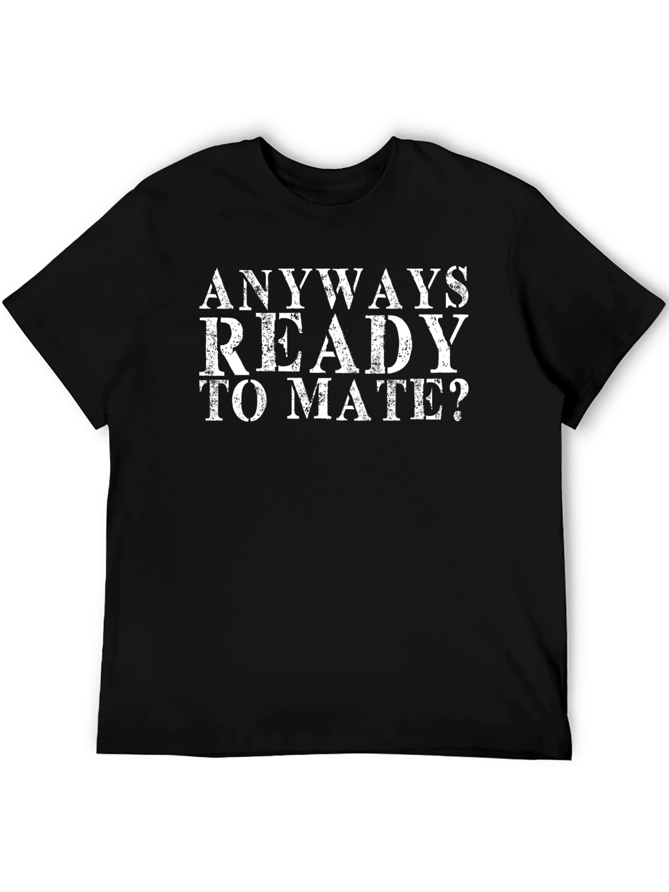 Black Anyways Ready To Mate Black Graphic Tee view 5