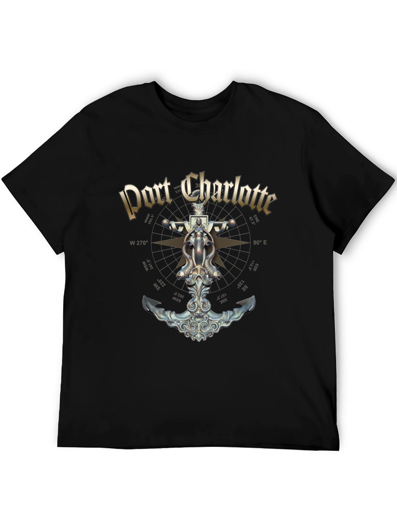 Black Port Charlotte Anchor Black T-Shirt view 5