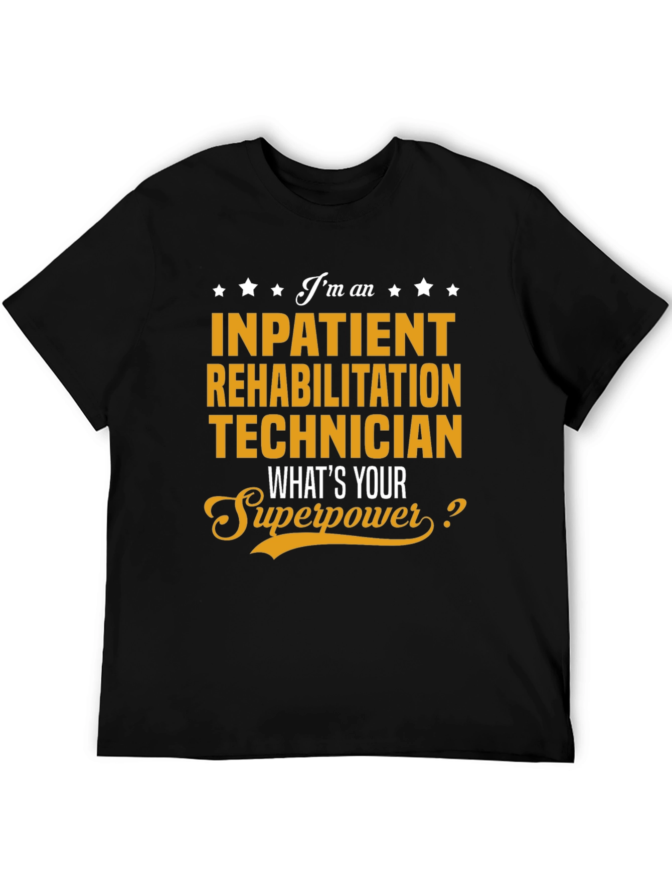 Black Inpatient Rehabilitation Technician T-Shirt view 5