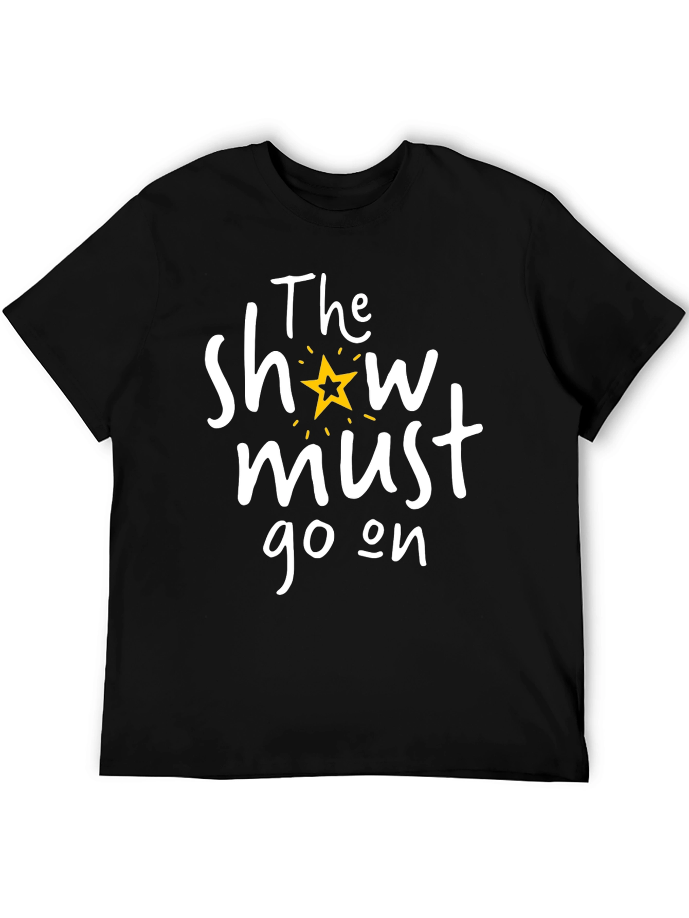 Black The Show Must Go On Graphic Tee view 5