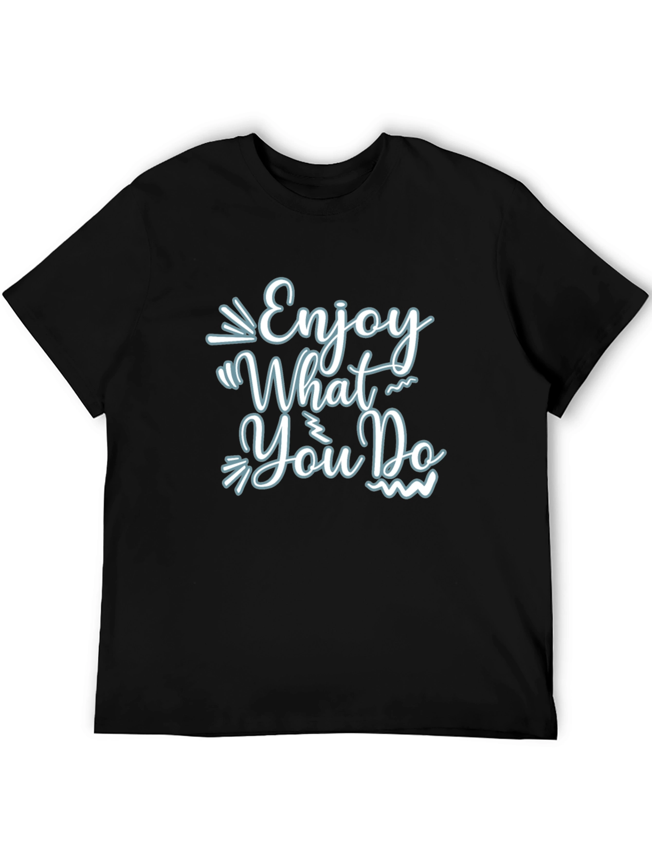 Black Enjoy What You Do Black Graphic Tee view 5